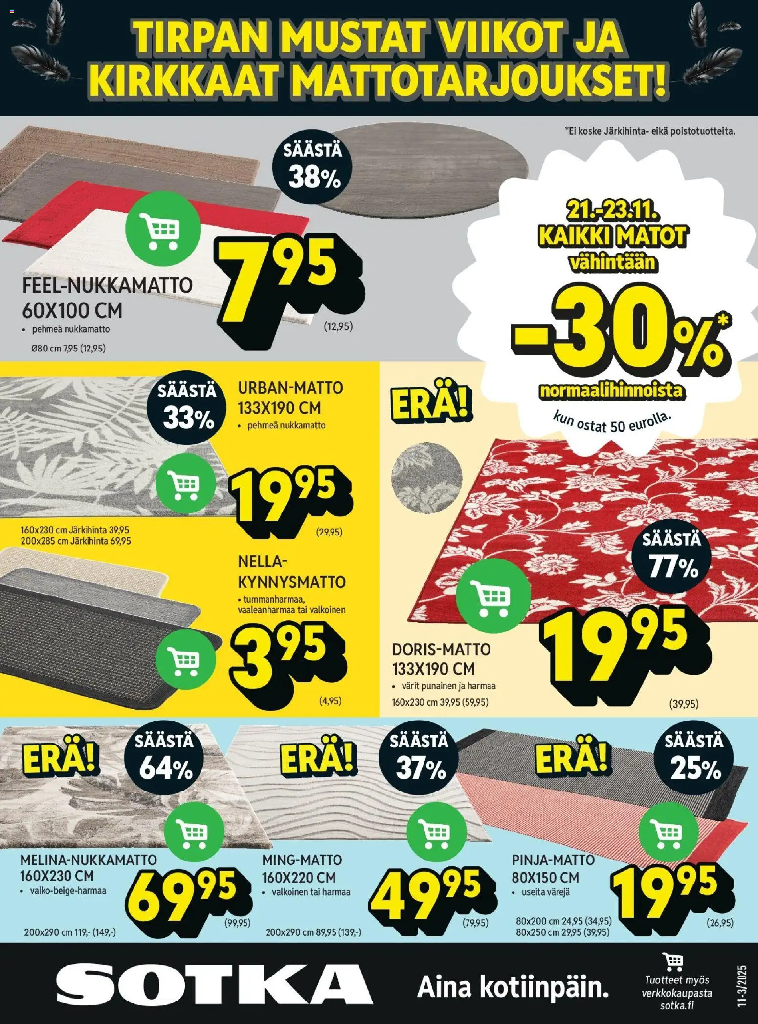 Sotka tarjoukset – voimassa 21.11.2025 alkaen | Sivu: 8 | Tuotteet: Matot, Kynnysmatto