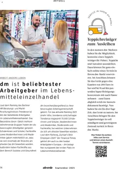 dm drogerie Prospekt 	 – gültig ab 01.09.2025 | Seite: 36 | Produkte: Berliner, Teppich
