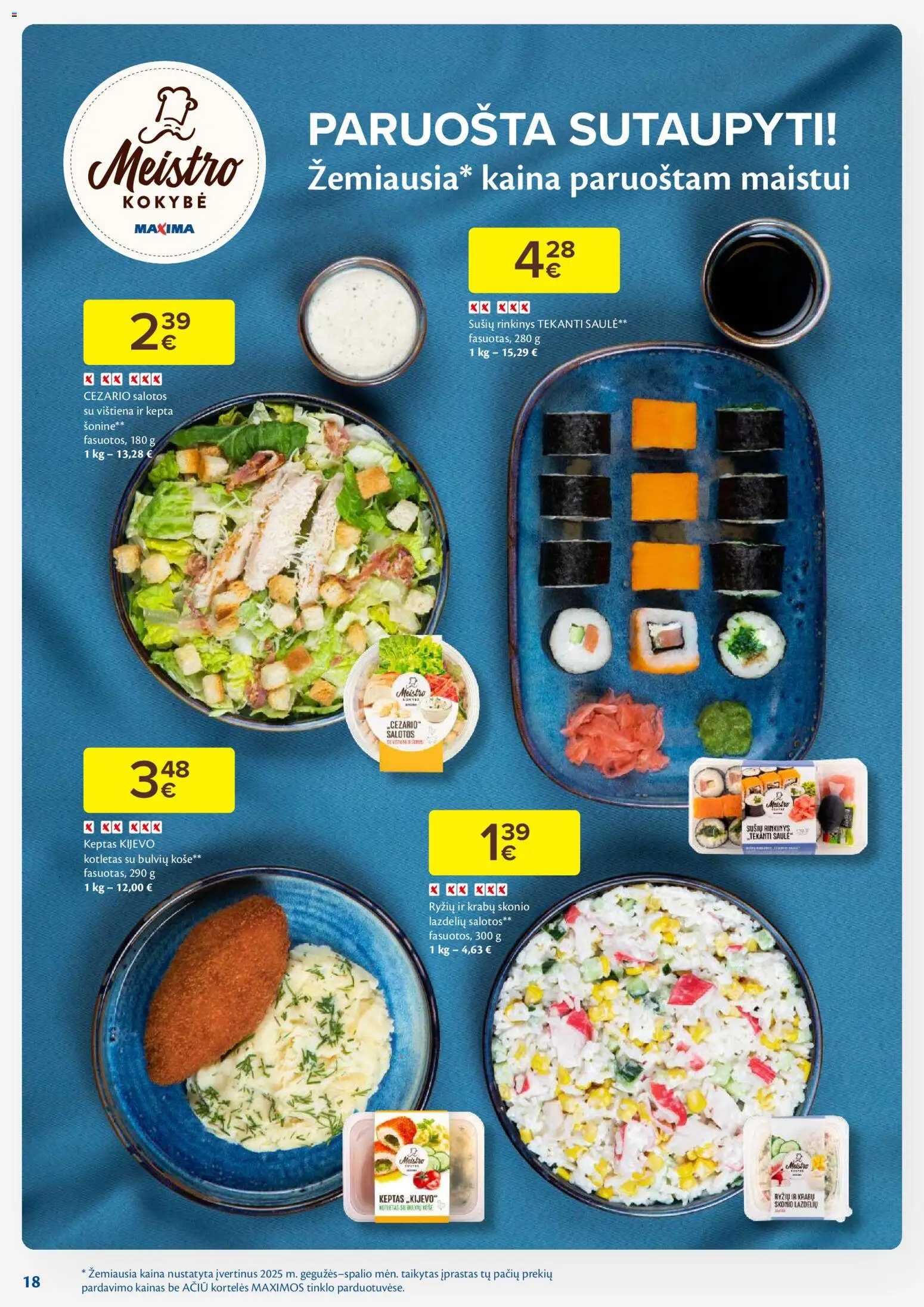 MAXIMA akcijos nuo 24.02.2026 | Puslapis: 18 | Prekių: Salotos, Vištiena