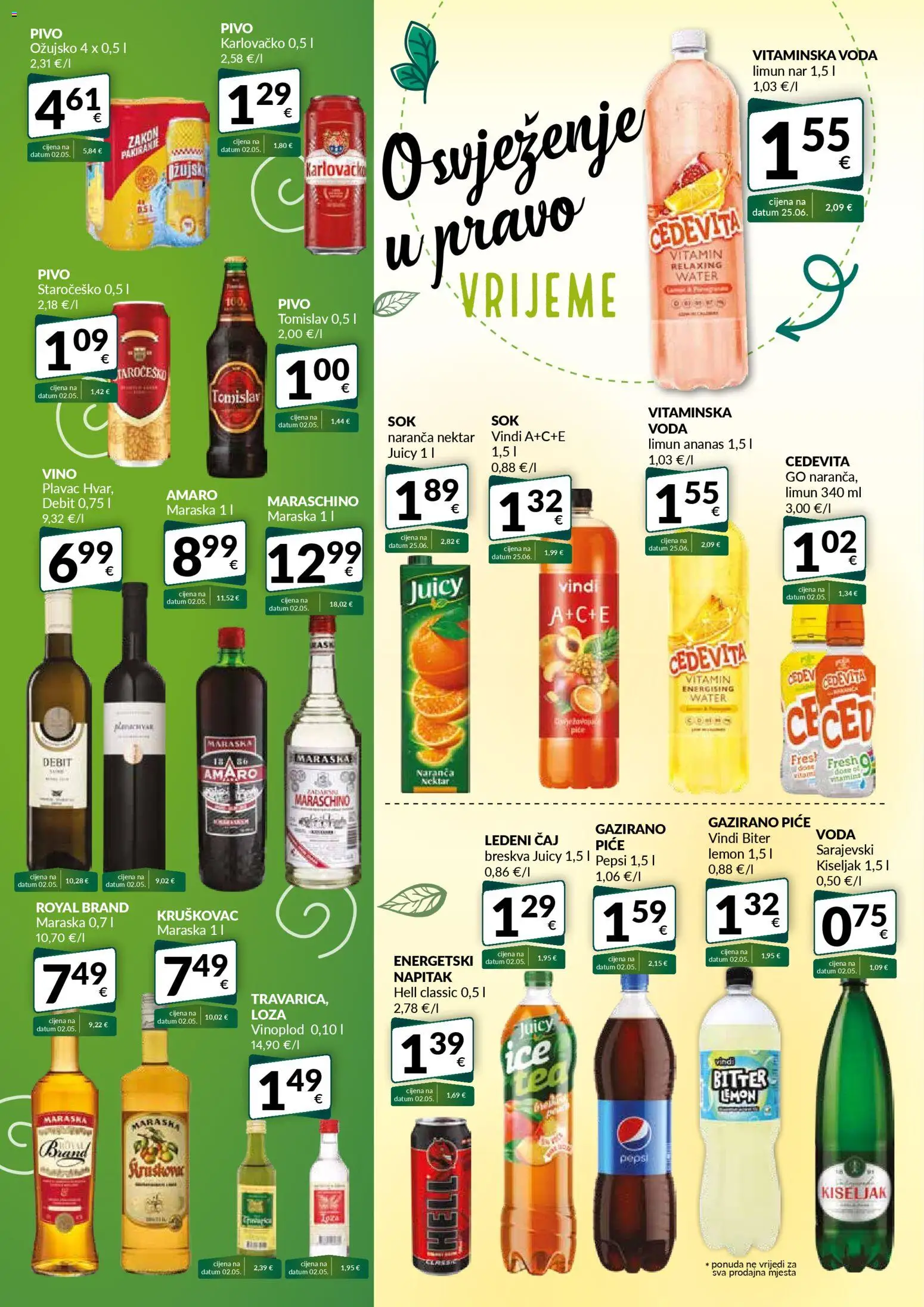Bakmaz katalog | vrijedi od 20.11.2025 | Stranica: 6 | Proizvodi: Ananas, Voda, Breskva, Cedevita