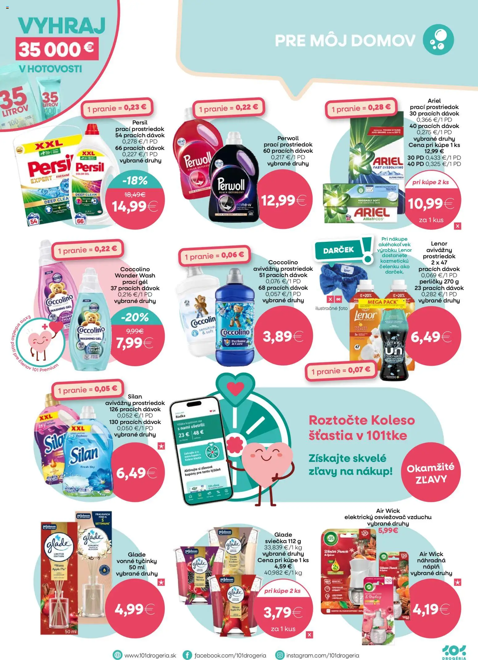 Nové 101 drogerie akcie – leták je platný od 17.12.2025 | Strana: 11 | Produkty: Osviežovač vzduchu, Perwoll, Silan
