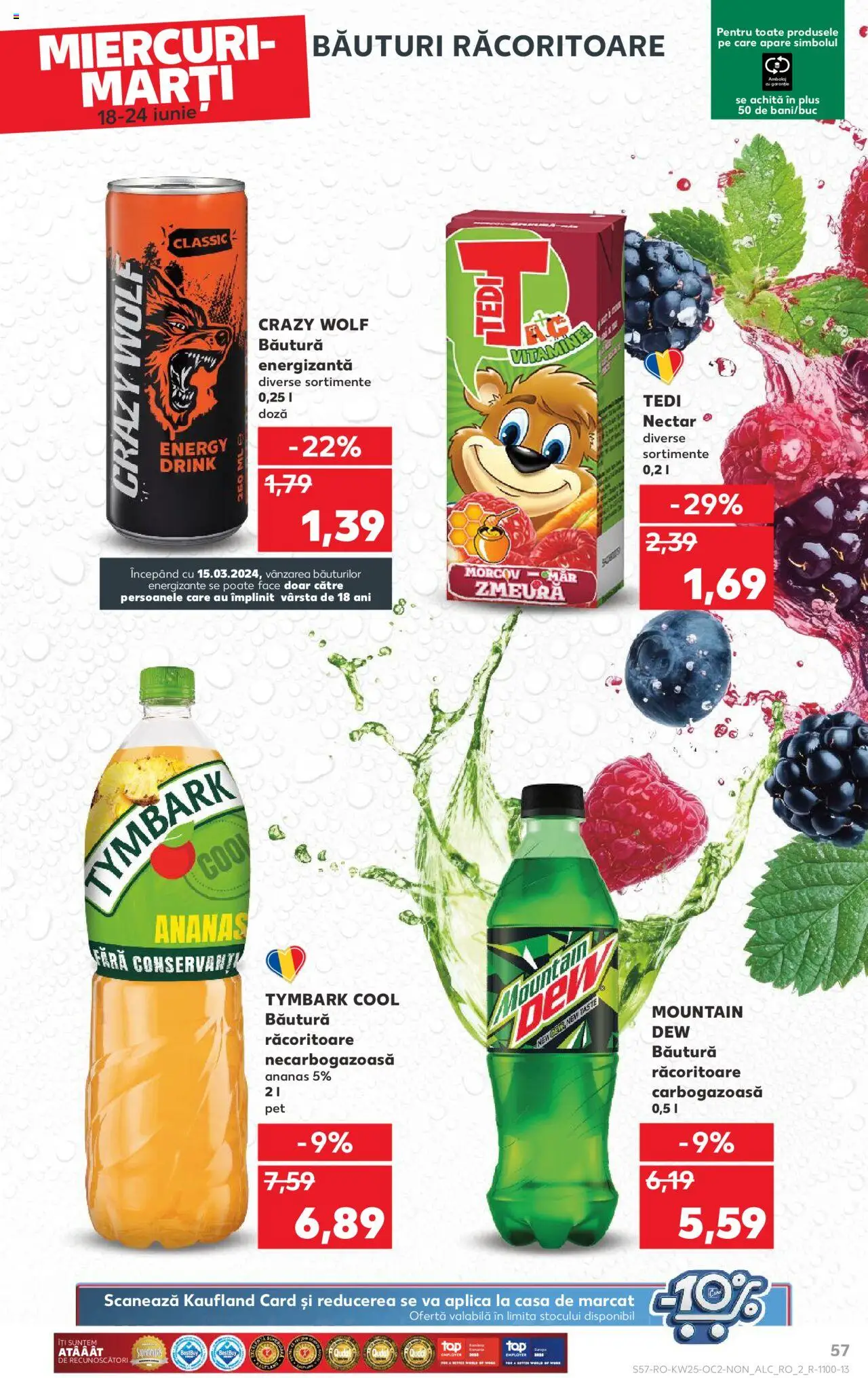 Kaufland RO akciós ujság - amely érvényes a következő dátumtól: 18.06.2025 | Oldal: 57