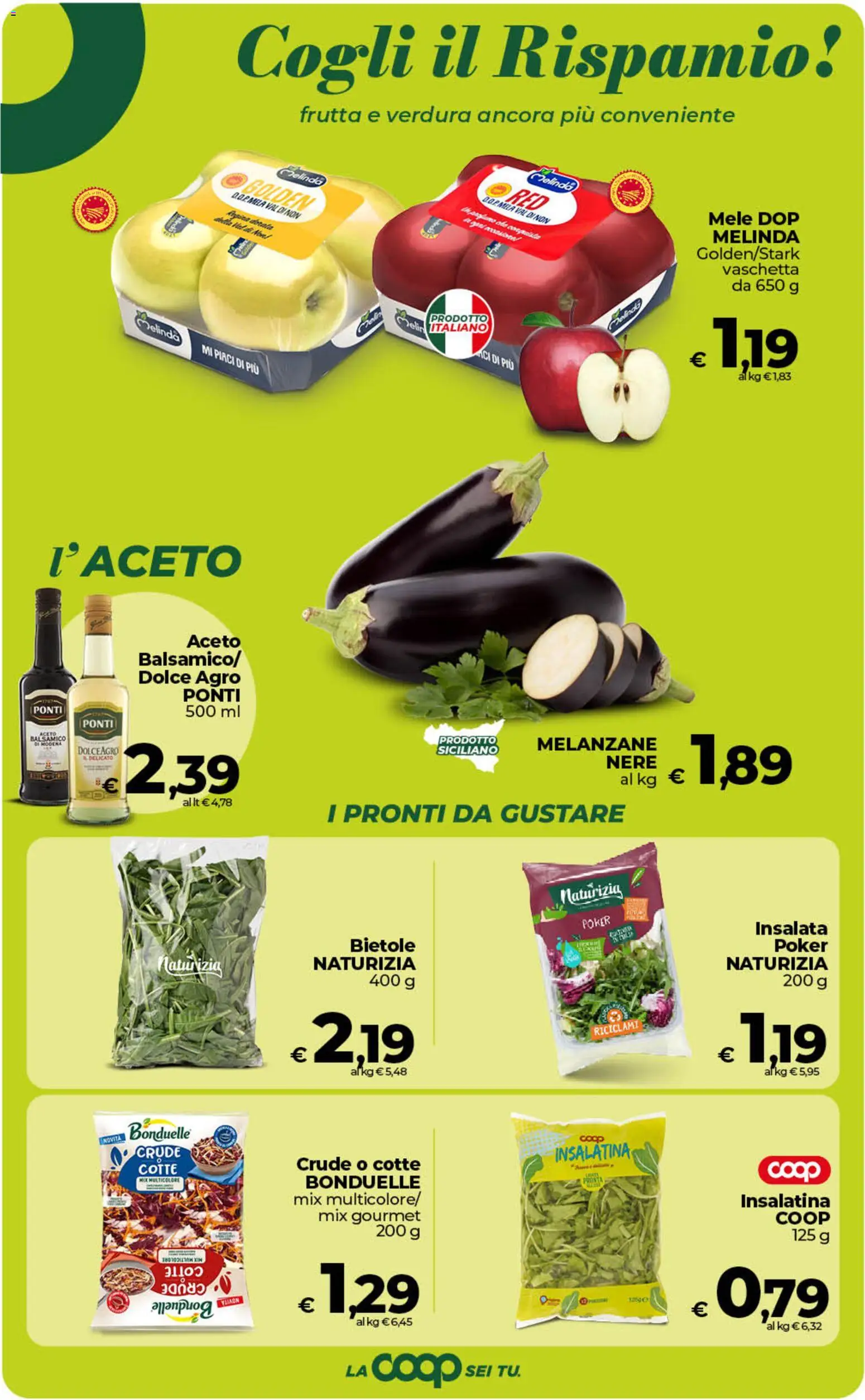 Volantino Ipercoop del 28.04.2026 | Pagina: 24 | Prodotti: Mele, Frutta, Aceto, Melanzane