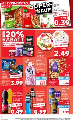 POWERADE Isotonisches Erfrischungsgetränk, versch. Sorten (+ 0.25 Pfand) je 0,5-I-PET-FI. ab 09.04.2026 gültig | Seite: 8