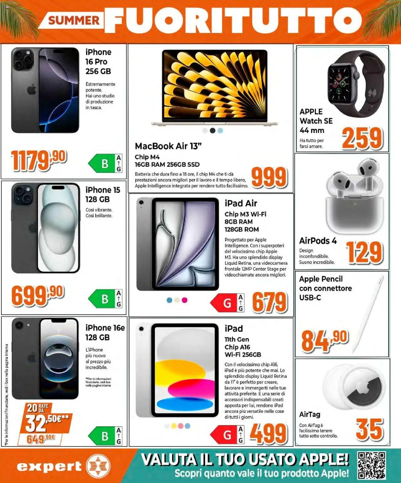 Volantino Expert del 30.07.2025 | Pagina: 18 | Prodotti: Macbook air, Connettore, Ipad, Macbook