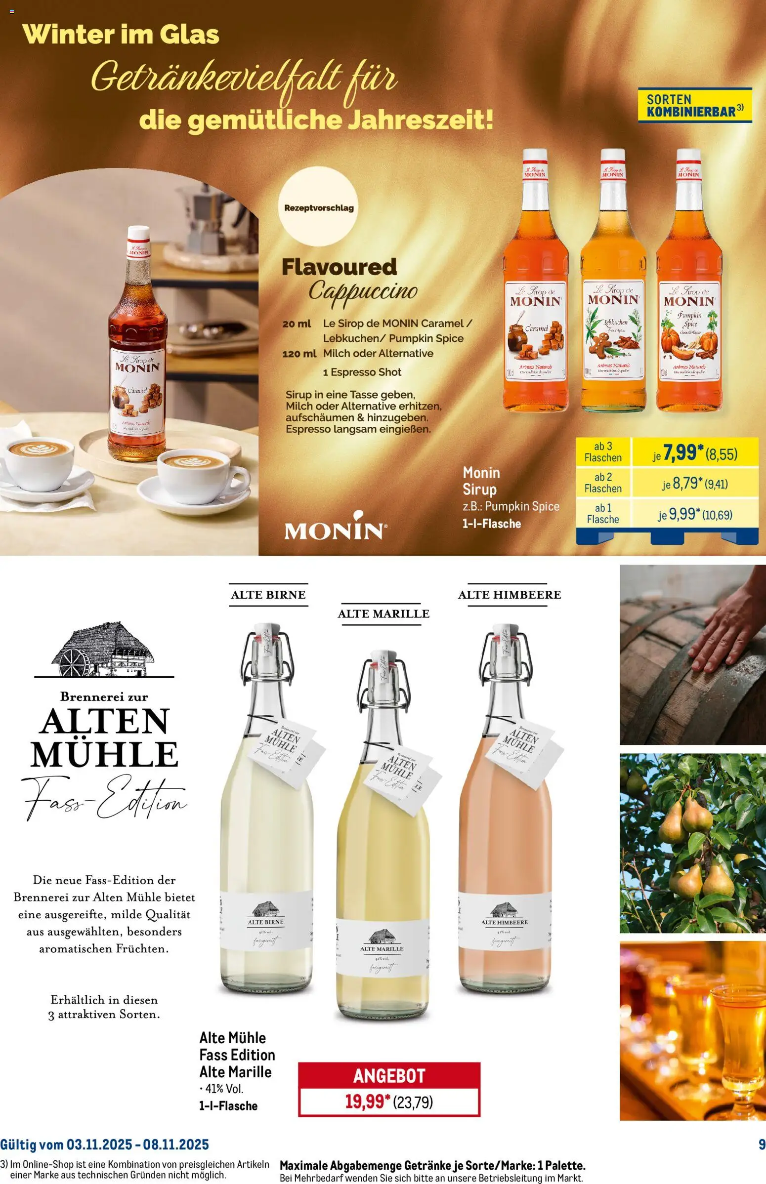 Metro Starke Marken – gültig ab 03.11.2025 | Seite: 9 | Produkte: Milch, Sirup, Birne, Himbeere