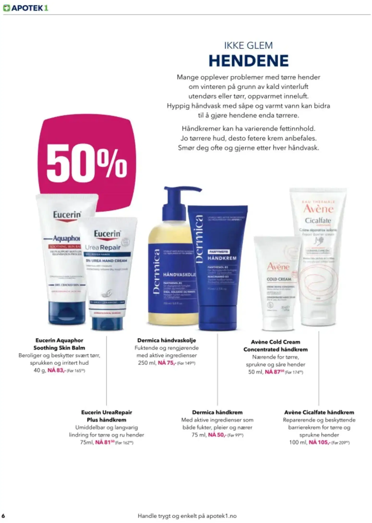 {H1} | Side: 6 | Produkter: Såpe, Smør, Krem, Вермішель