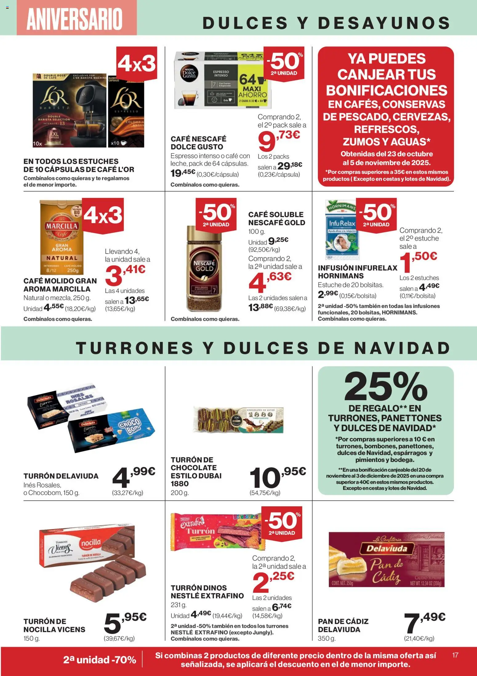 Supercor Canarias │ válido desde el 06.11.2025 | Página: 17 | Productos: Café, Café molido, Νερό καρύδας, Té