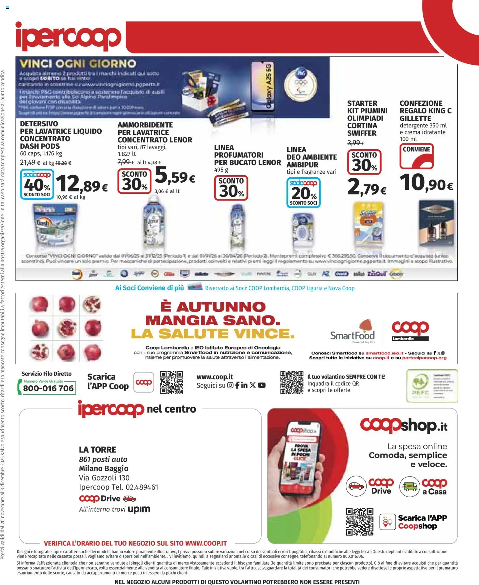 Volantino Ipercoop del 20.11.2025 | Pagina: 30 | Prodotti: Detergente, Tè, Lavatrice, Data