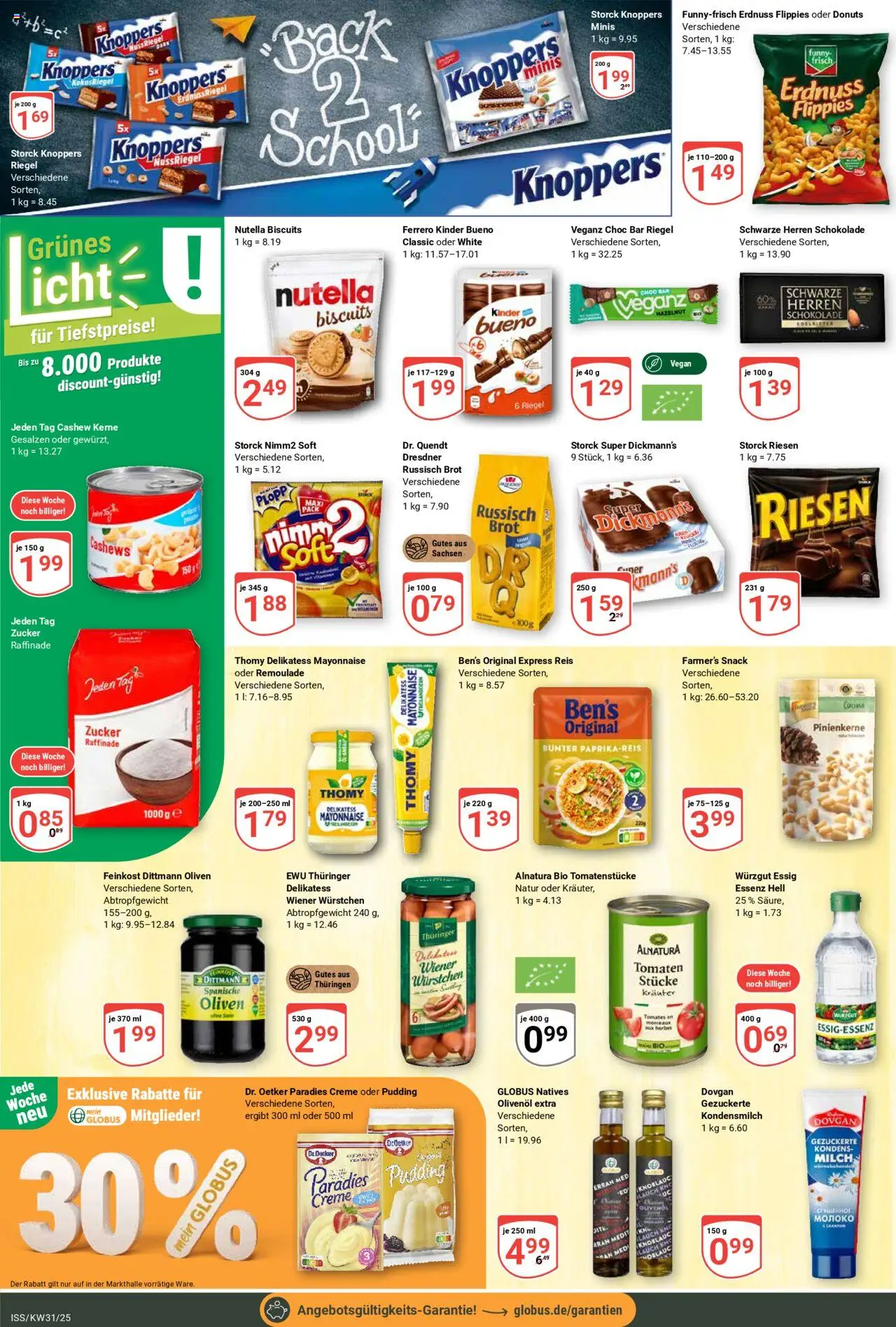 Globus Prospekt 	 - gültig ab dem 28.07.2025 | Seite: 10 | Produkte: Mayonnaise, Knoppers, Brot, Reis