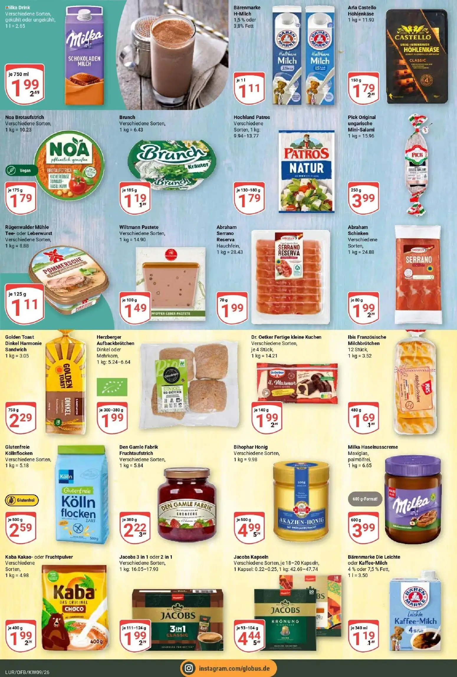 Globus Prospekt Hamburg – gültig ab 23.02.2026 | Seite: 11 | Produkte: Milka, Serrano schinken, Reis, Flocken