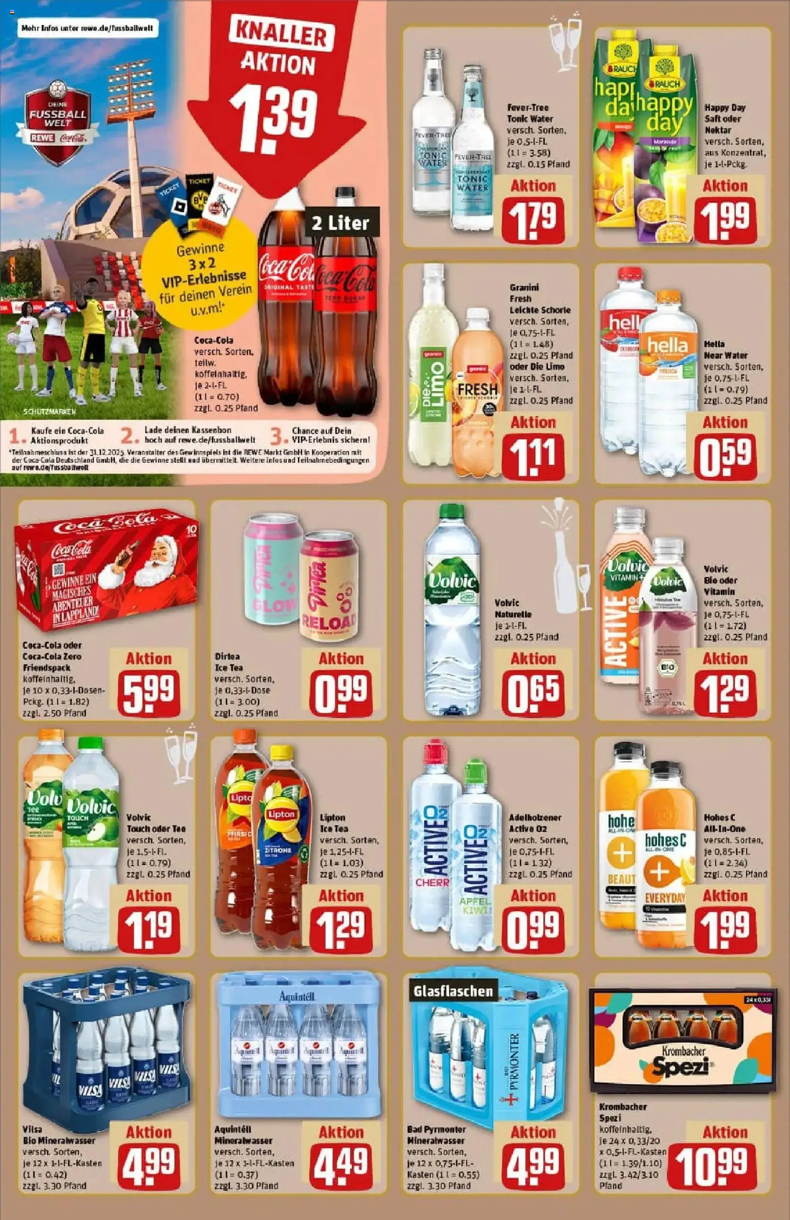 Rewe prospekt Isernhagen	 – gültig ab 22.12.2025 | Seite: 16 | Produkte: Äpfel, Mineralwasser, Fußball, Tee