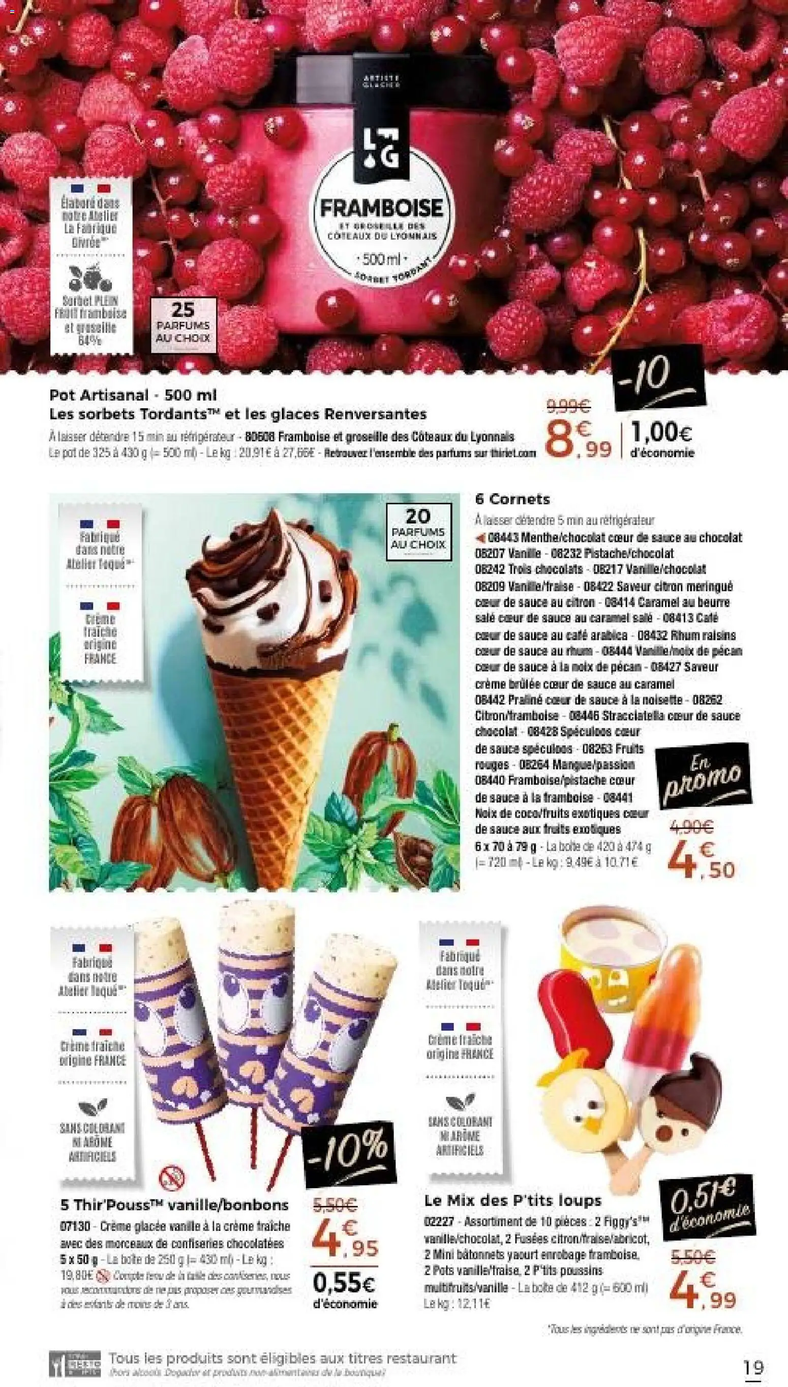 {H1} | Page: 19 | Produits: Glaces, Réfrigérateur, Rhum, Yaourt