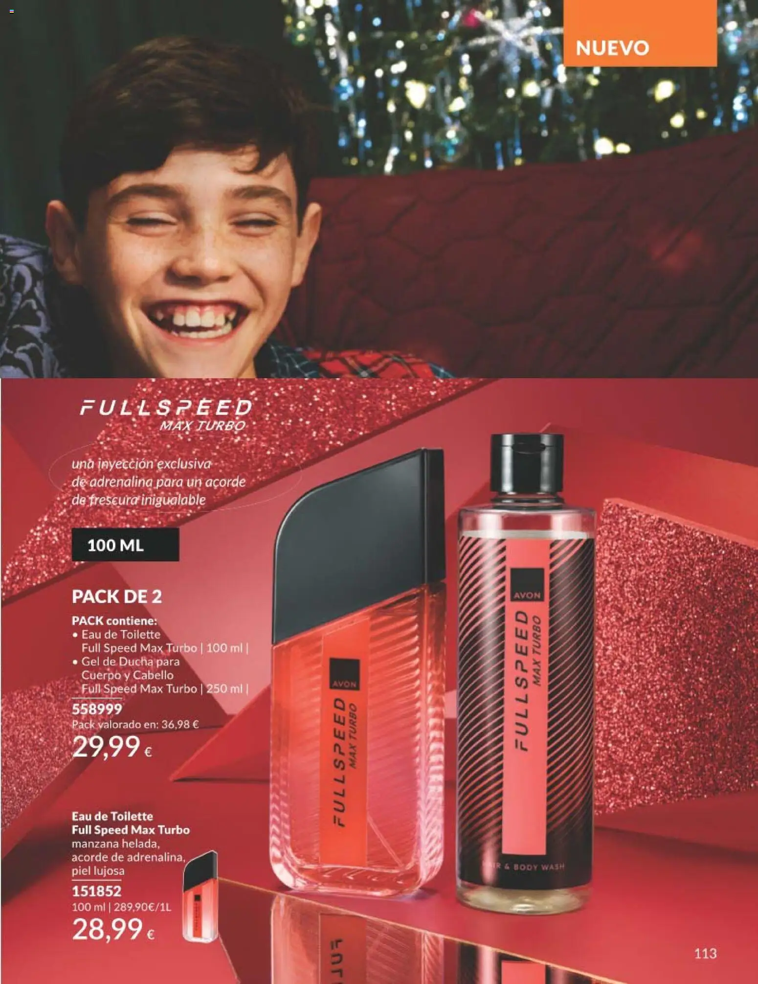 Catálogo AVON campaña 11 Black Friday │ válido desde el 01.11.2025 | Página: 113 | Productos: Perfume, Gel de ducha, Manzana, Body