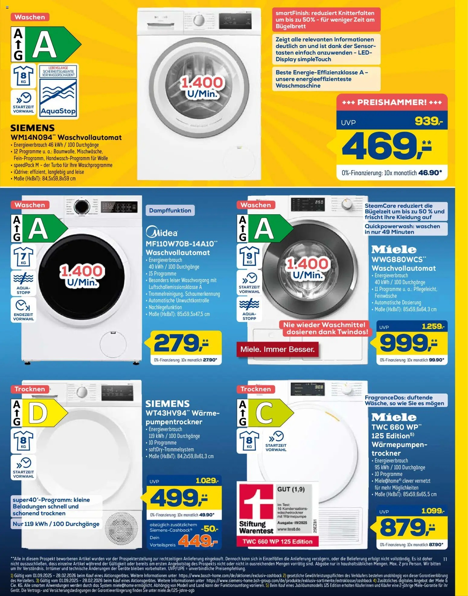 Euronics Prospekt 	 – gültig ab 31.12.2025 | Seite: 11 | Produkte: Miele, Trockner, Waschmaschine, Waschmittel