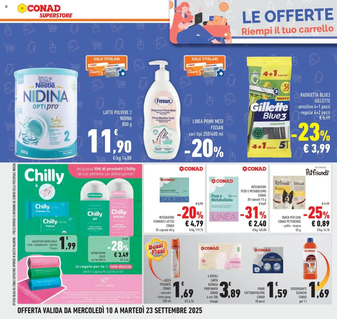 Volantino Conad del 10.09.2025 | Pagina: 42 | Prodotti: Lacca, Pollo, Latte, Bagno