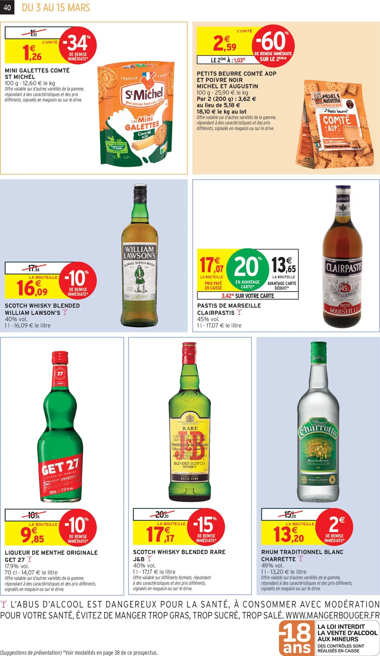 {H1} | Page: 40 | Produits: Liqueur de Menthe, Farine, Poivre, Beurre