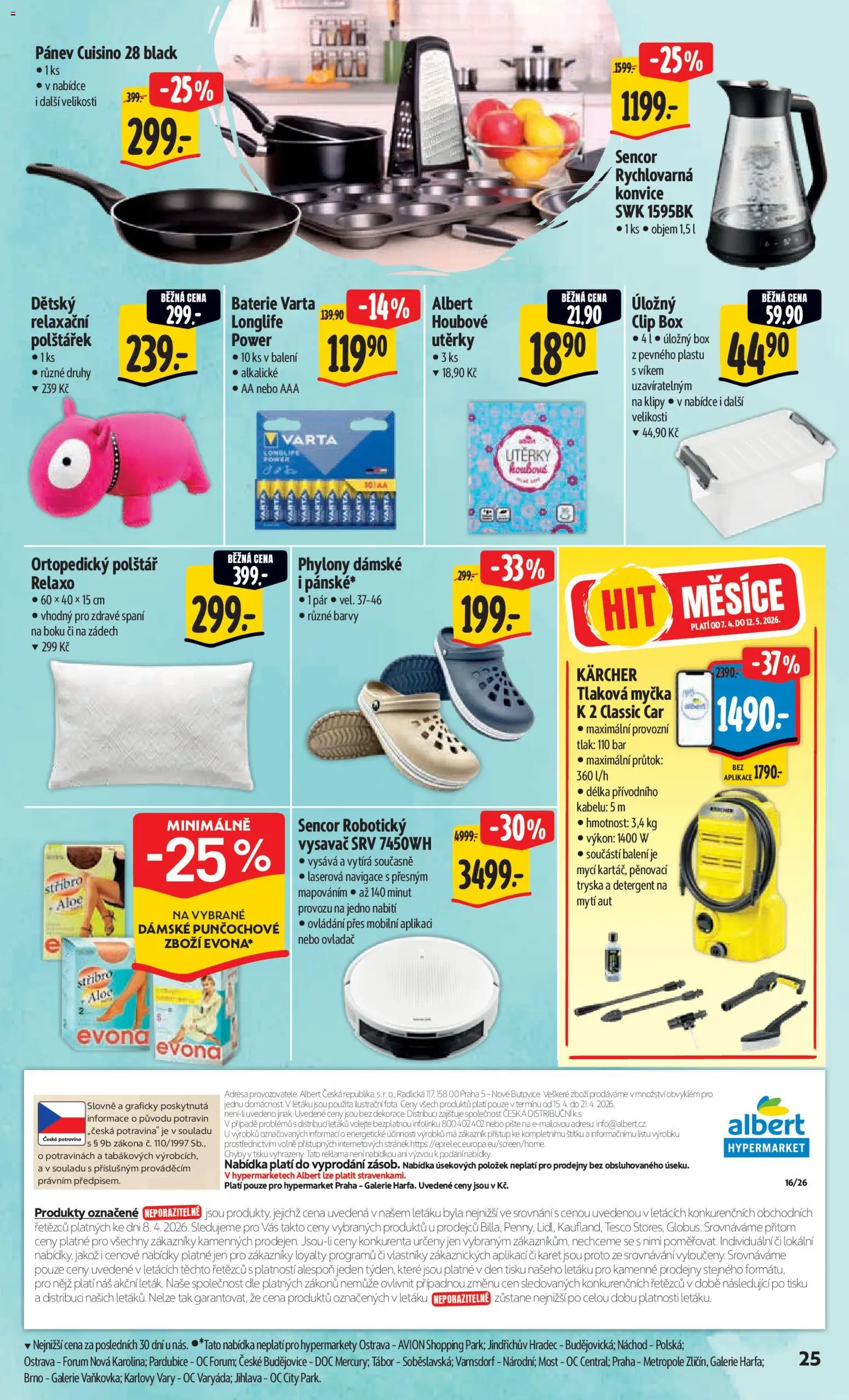 Albert leták - Hypermarket - Harfa od 15.04.2026 | Strana: 33 | Produkty: Úložný box, Vysavač, Rychlovarná konvice, Polštář