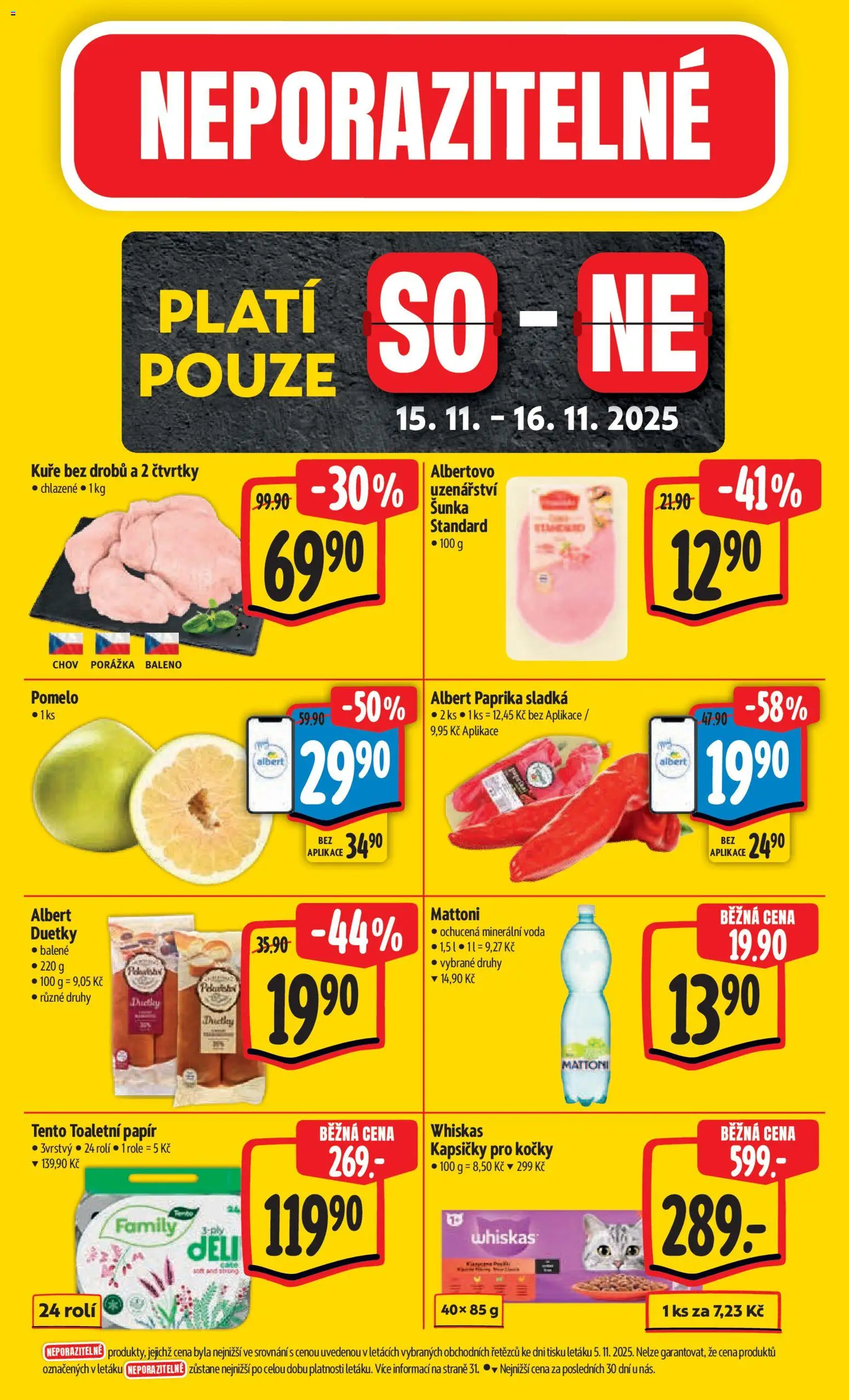 Albert Black Friday od 12.11.2025 | Strana: 54 | Produkty: Mattoni, Pomelo, Šunka, Toaletní papír