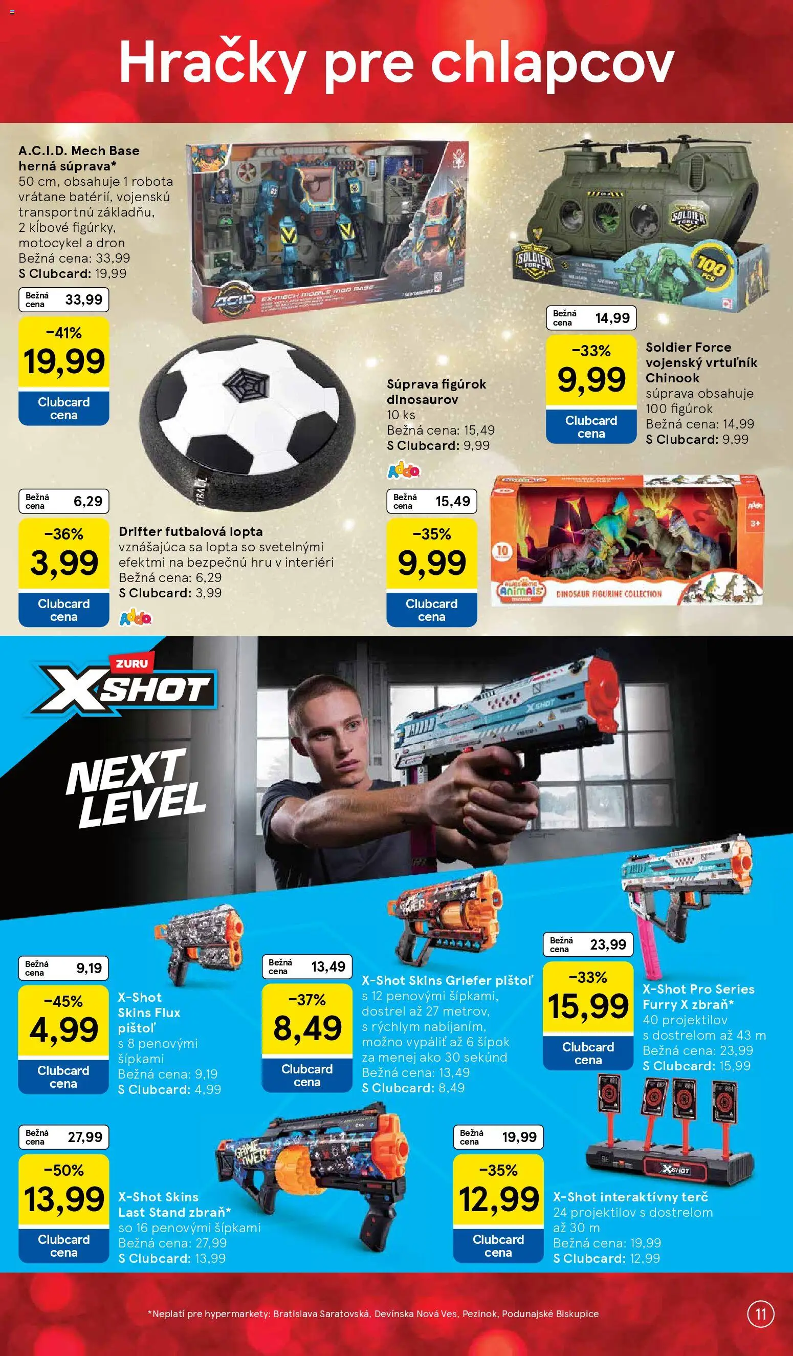 Nové Tesco akcie – leták je platný od 27.10.2025 | Strana: 11 | Produkty: Dron, Lopta, Hračky