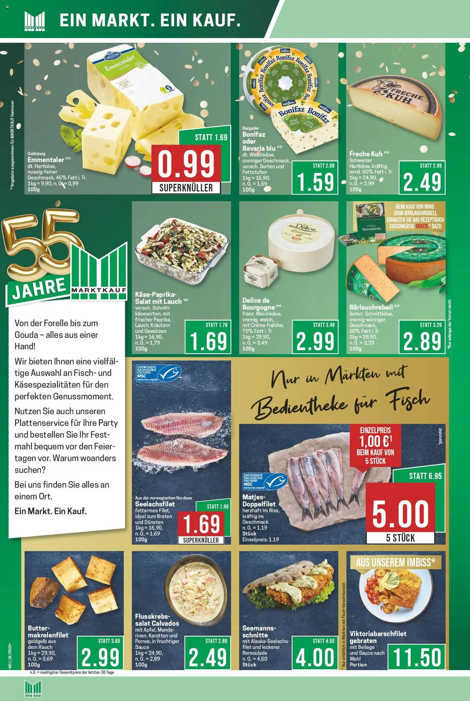 Marktkauf Prospekt 	 – gültig ab 09.03.2026 | Seite: 6 | Produkte: Butter, Fisch, Pfeffer, Salat