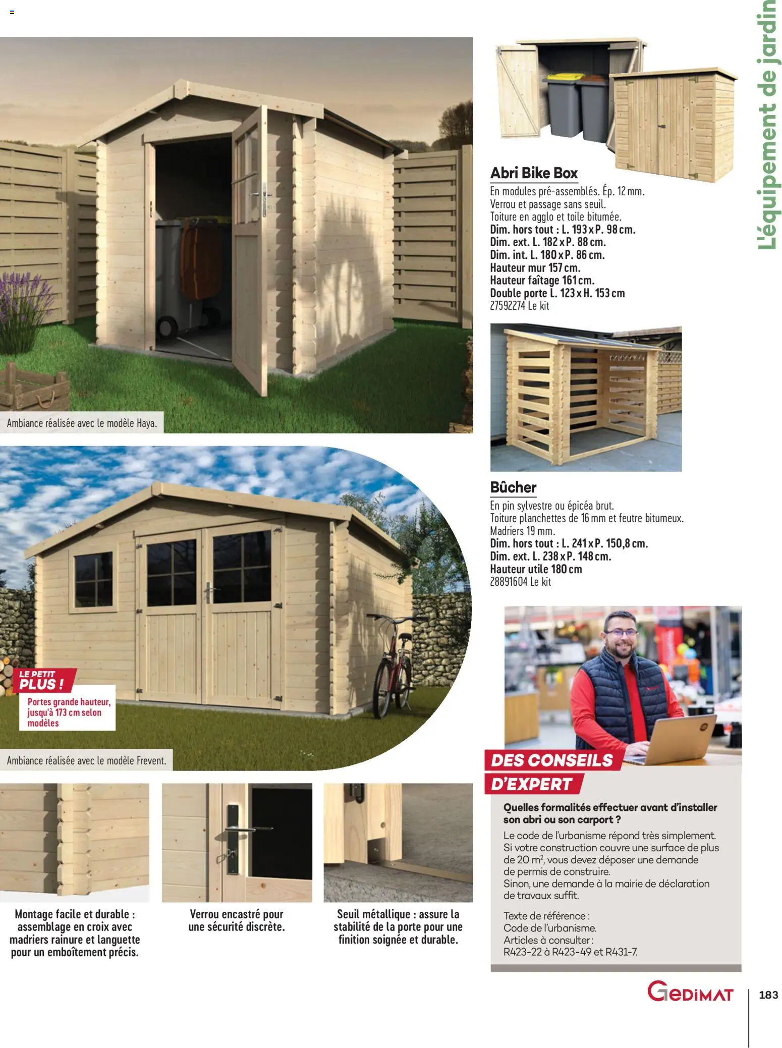 {H1} | Page: 183 | Produits: Verrou, Porte, Portes