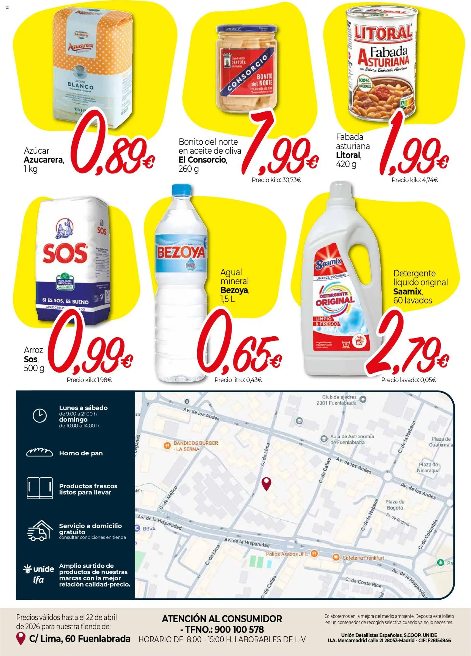 Unide - Ofertas para ti │ válido desde el 13.04.2026 | Página: 2 | Productos: Detergente, Pan, Aceite de oliva, Horno