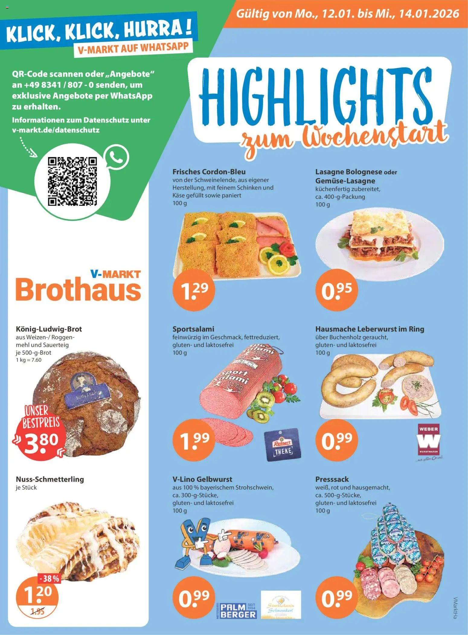 V-Markt - Hallertau / Oberpfalz – gültig ab 08.01.2026 | Seite: 22 | Produkte: Mehl, Käse, Theke, Schinken