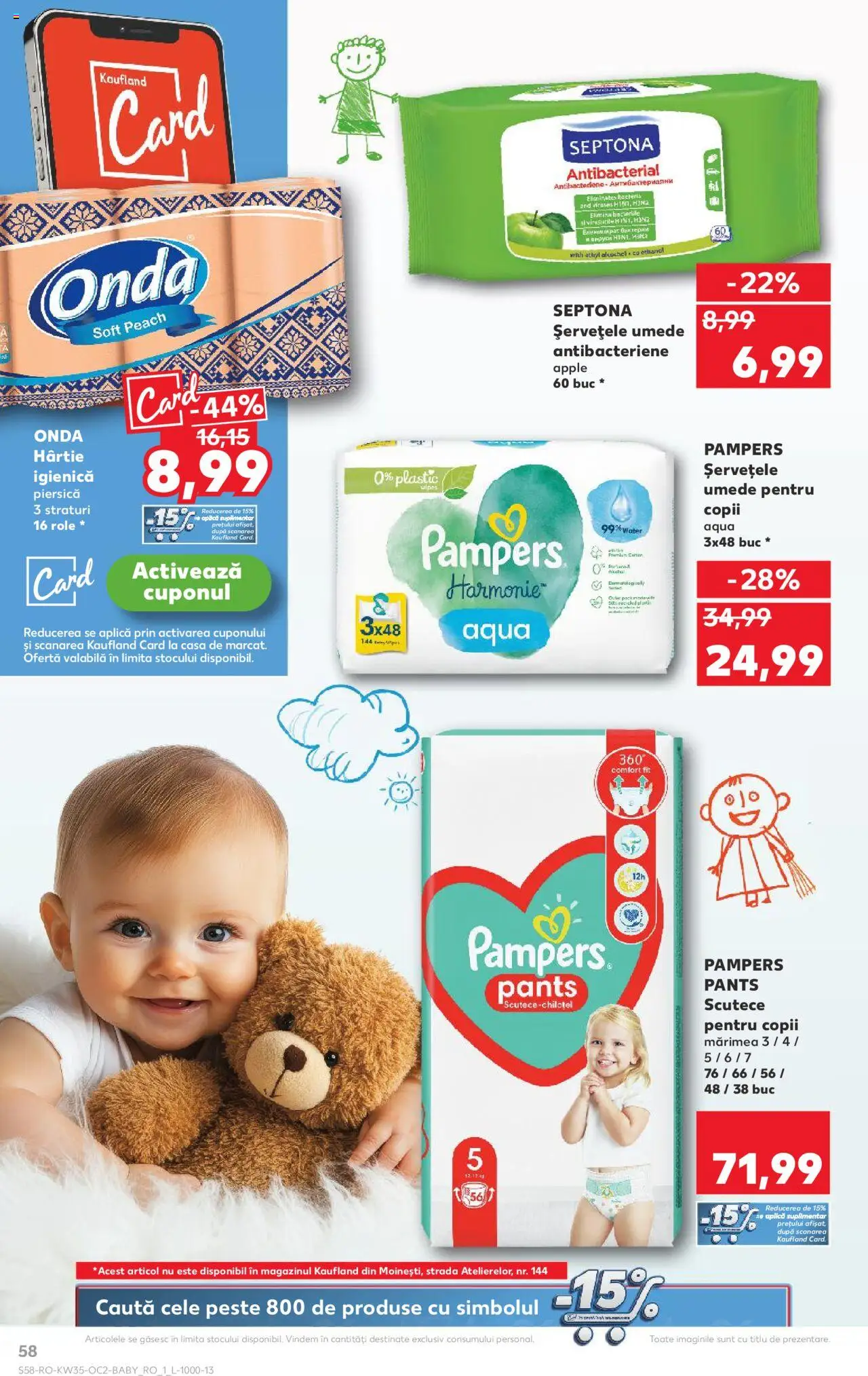 Kaufland RO akciós ujság - amely érvényes a következő dátumtól: 27.08.2025 | Oldal: 58 | Termékek: Pampers