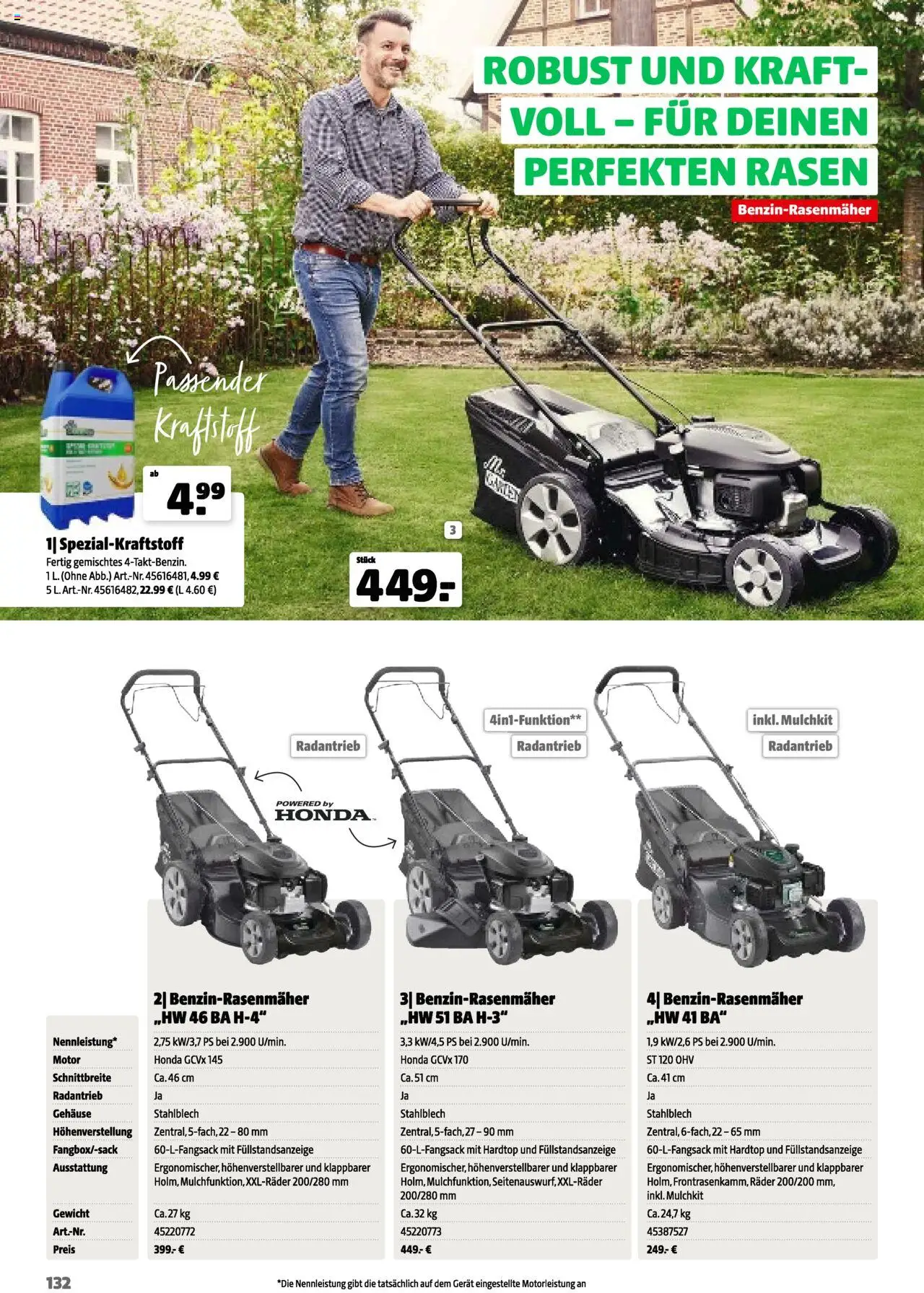 Hagebau Gartenkatalog 2025 gültig ab 05.03.2025 | Seite: 132 | Produkte: Rasenmäher