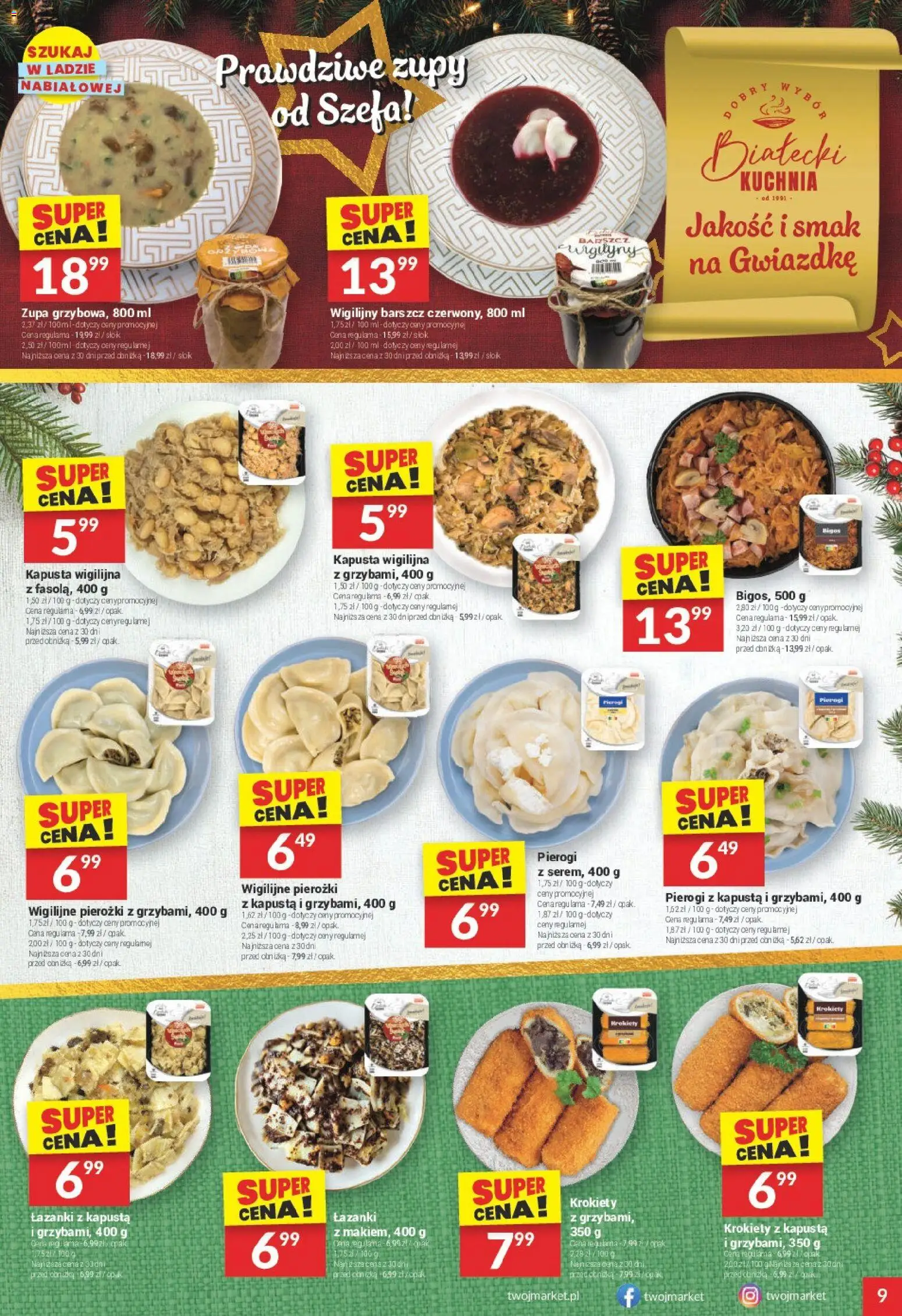 Twój Market Gazetka od 17.12.2025 | Strona: 9 | Produkty: Barszcz, Kapusta, Krokiety, Sok