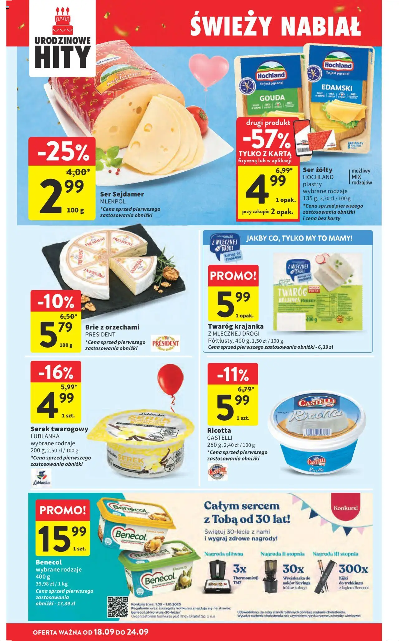 Intermarche Gazetka od 18.09.2025 | Strona: 26 | Produkty: Ser, Wyciskarka, Twaróg, Ricotta