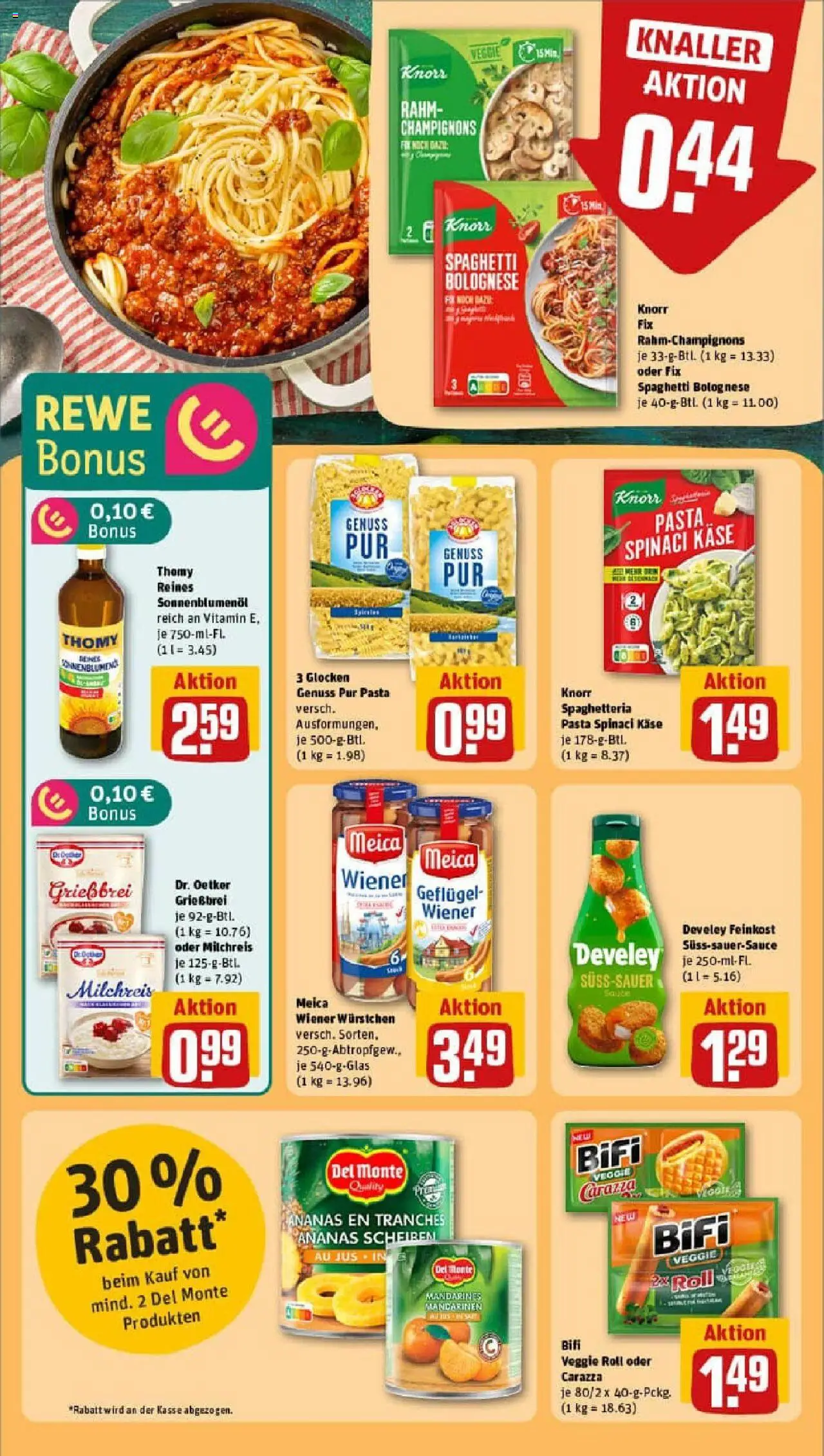Rewe prospekt Koblenz-Karthause	 - gültig ab dem 20.07.2025 | Seite: 22 | Produkte: Käse, Sonnenblumenol, Ananas, Meica