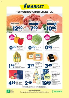 Katso S-market tarjoukset voimassa alkaen 13.08.2025