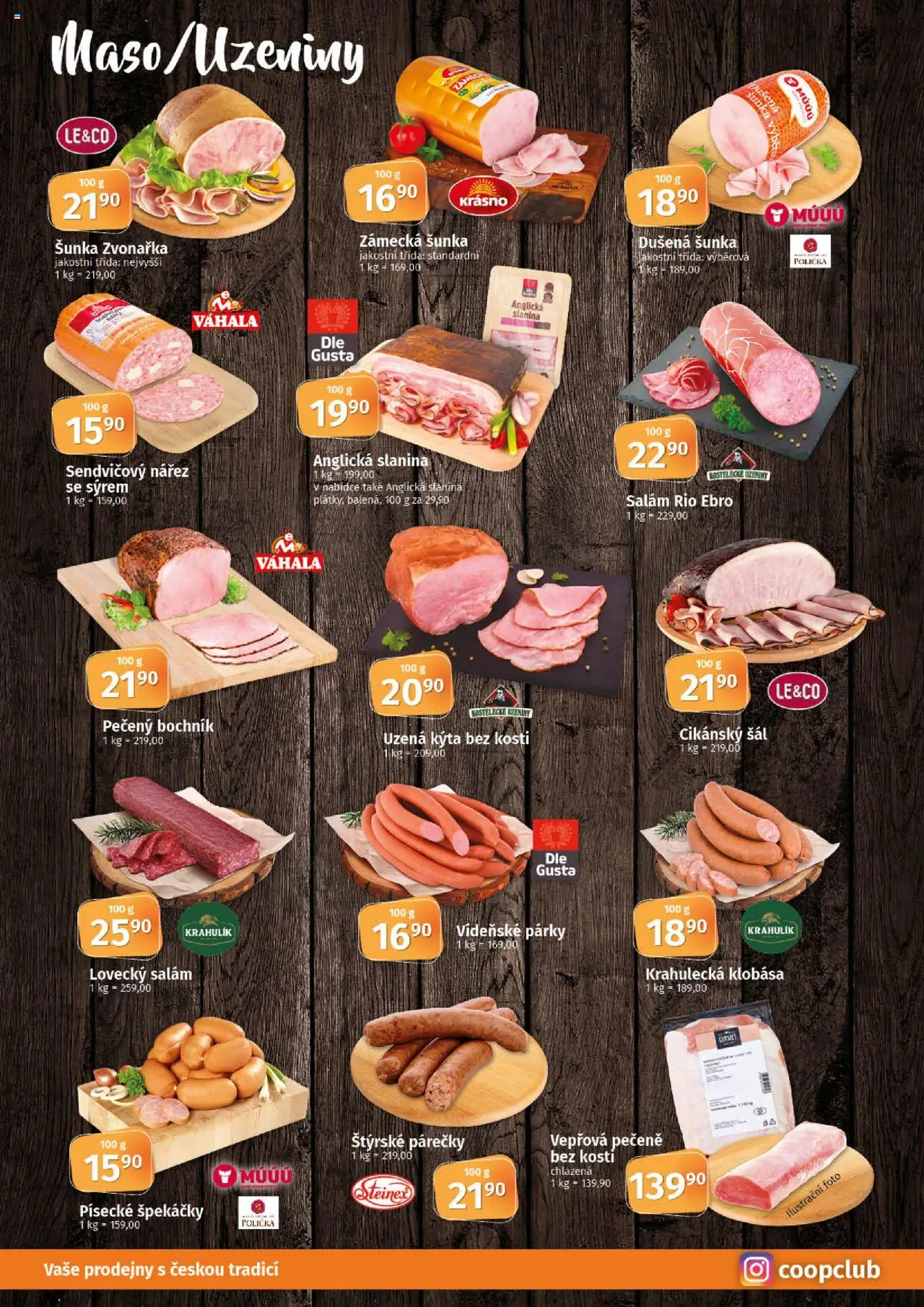 Coop leták - Tuty od 21.05.2025 | Strana: 2 | Produkty: Polička, Maso, Kýta, Lovecký salám