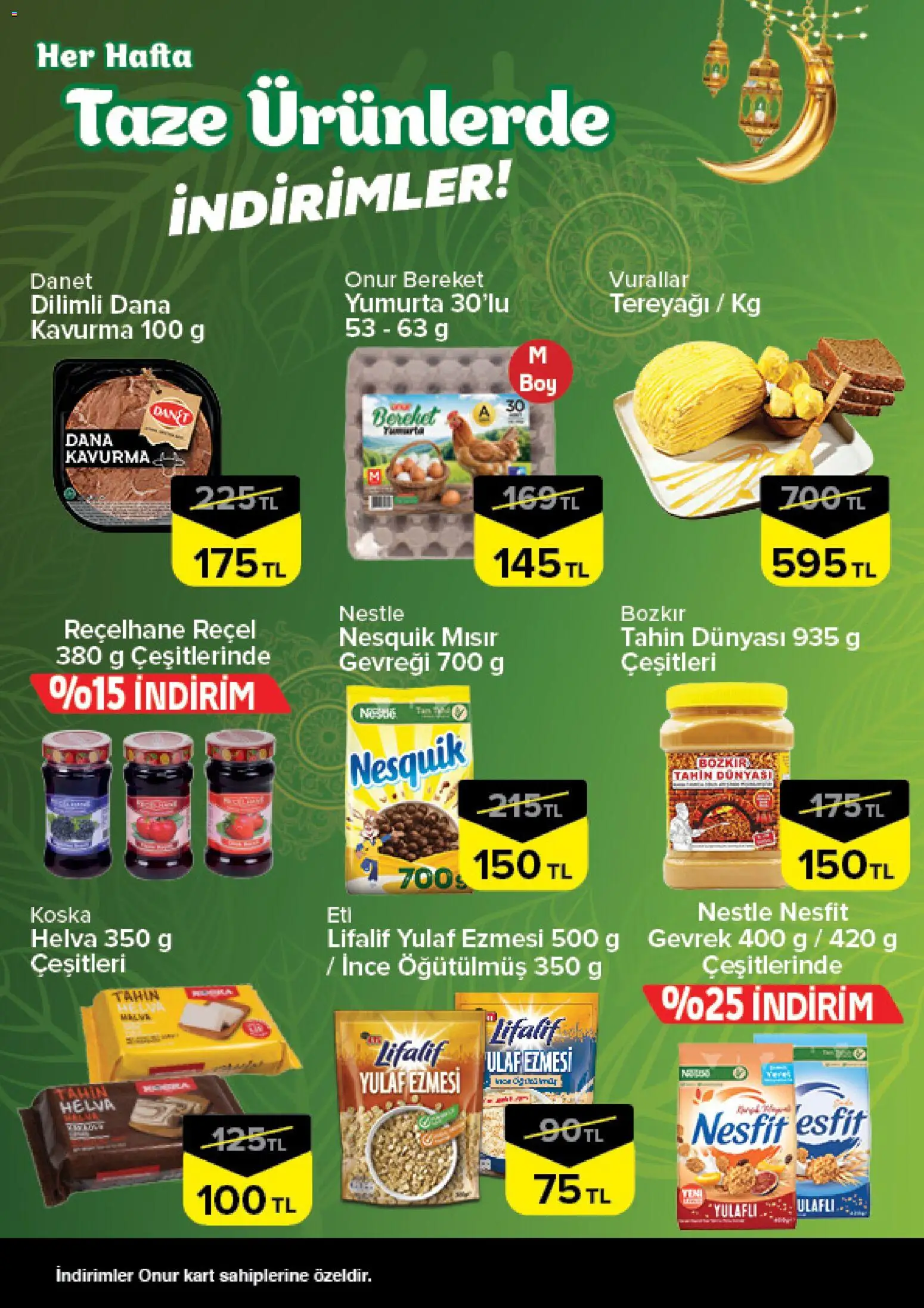 Onur Market Taze Ürünlerde İndirimler - Bursa - 19.02.2026 tarihinden itibaren geçerlidir | Sayfa: 4 | Ürünler: Gevrek, Tereyağı, Yumurta, Yulaf