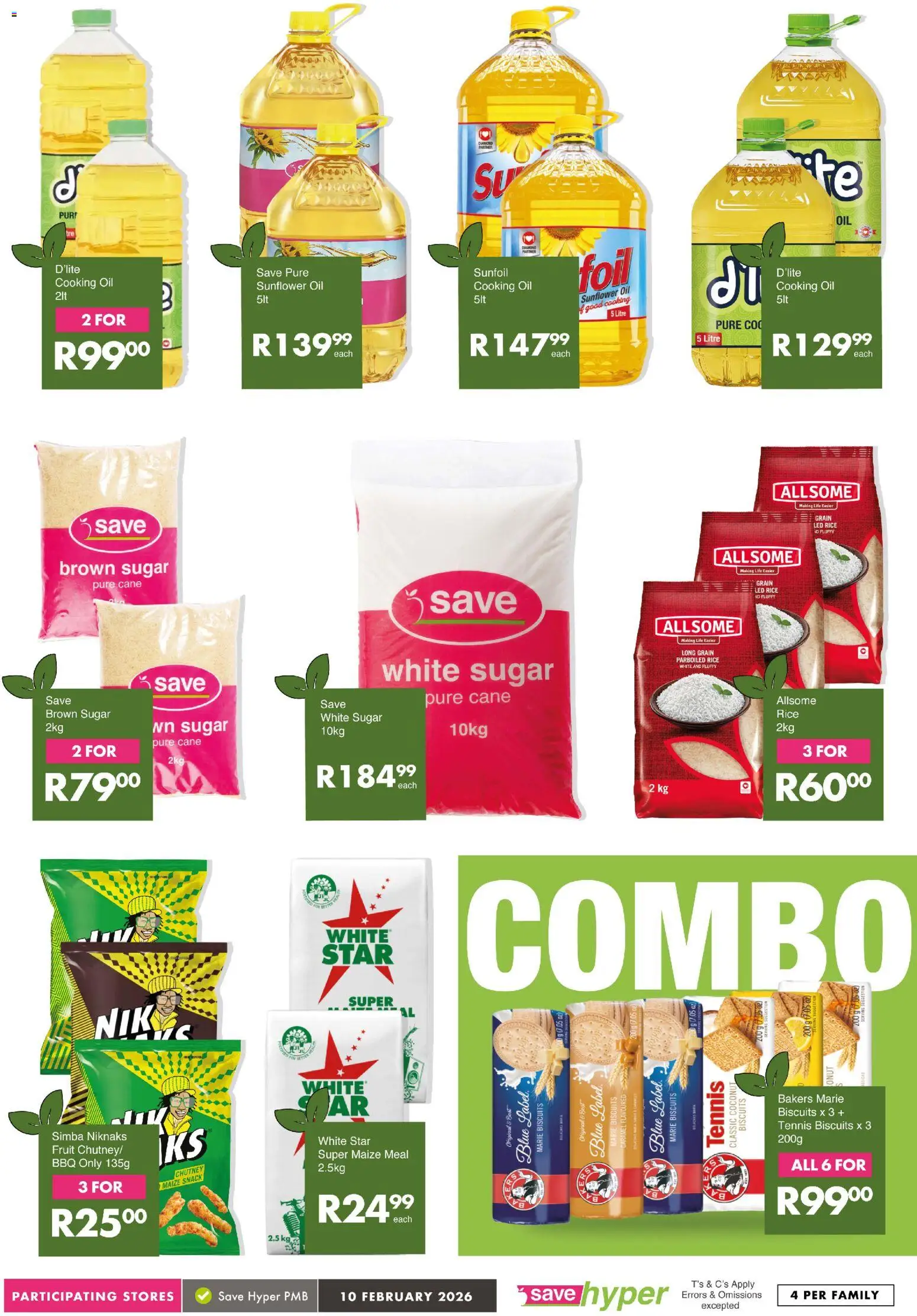 New Save catalogue – valid from 10.02.2026 | Page: 12 | Products: Oil, Biscuits, Rice, Sugar