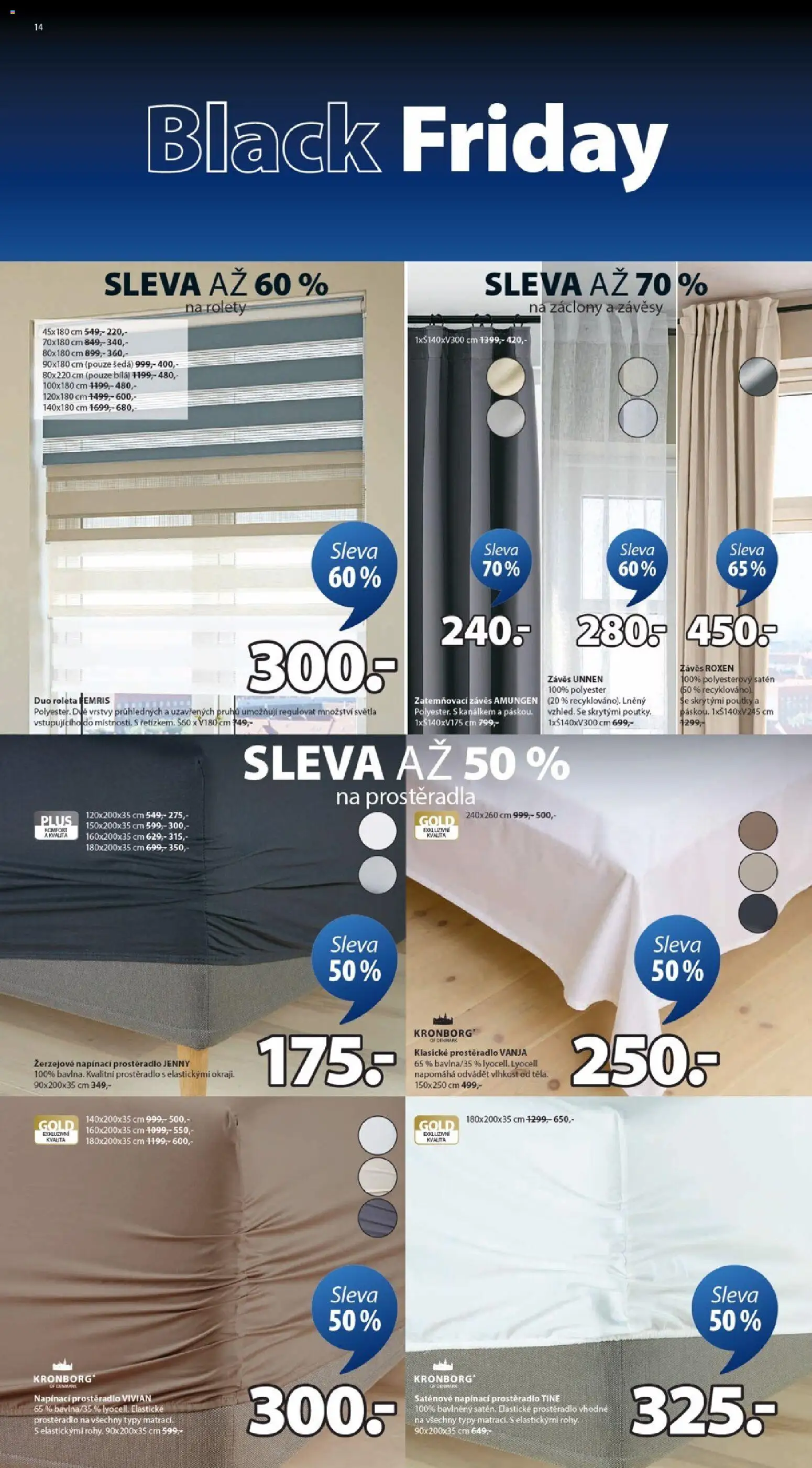 JYSK Black Friday od 19.11.2025 | Strana: 14 | Produkty: Rolety, Závěs, Roleta, Závěsy