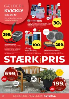 Kvickly - Tilbudsavis uge 12 gyldig fra 20.03.2026 | Side: 36 | Produkter: Vafler, Undertøj, Strømper, Bænk