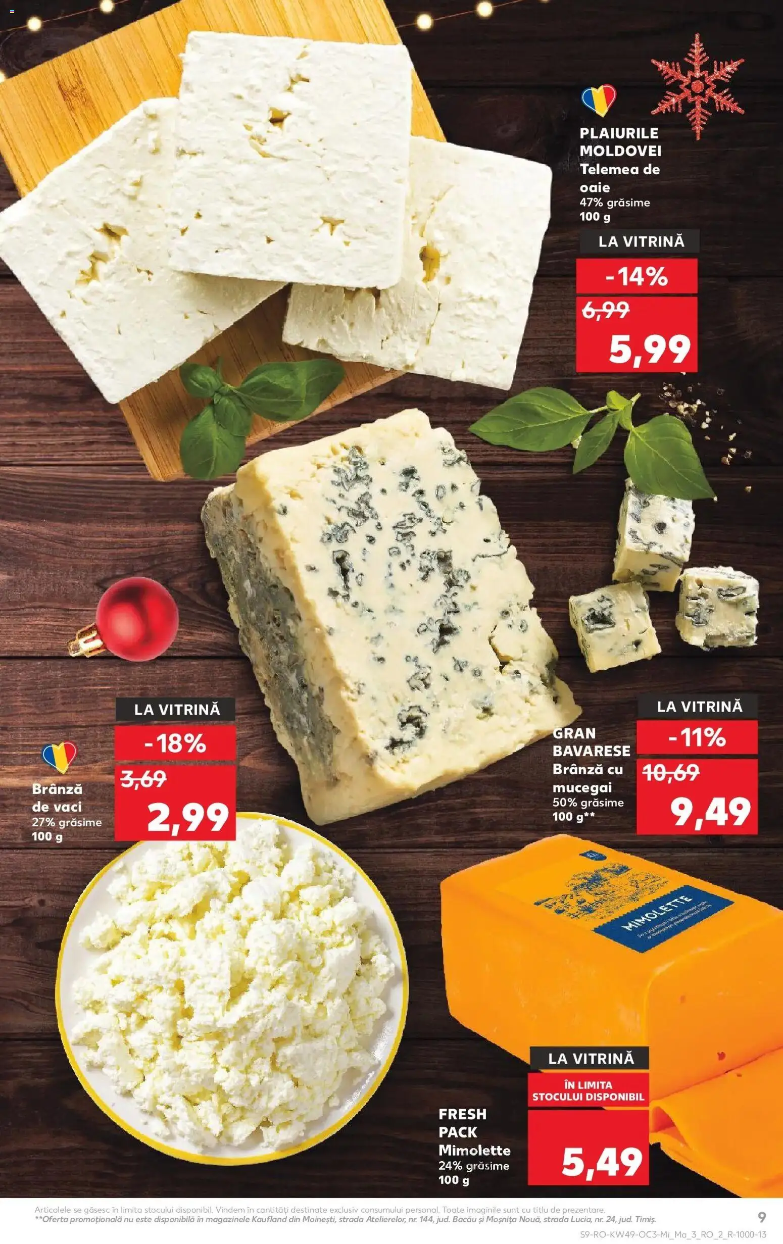 Noul catalog Kaufland – valabil de la 03.12.2025 | Pagină: 9 | Produse: Vitrină, Brânză, Brânză cu mucegai