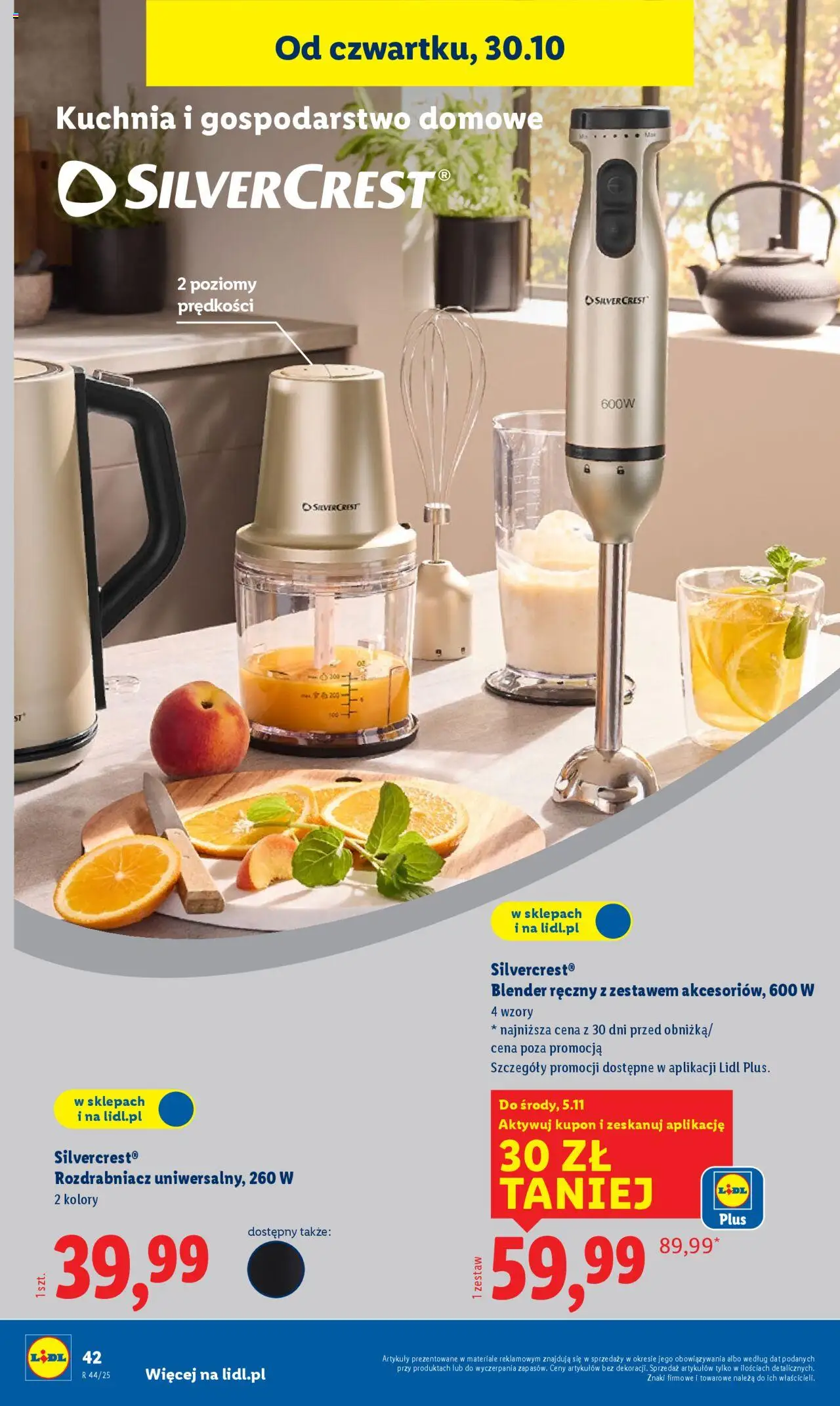Lidl Katalog od 27.10.2025 | Strona: 46 | Produkty: Blender ręczny, Blender