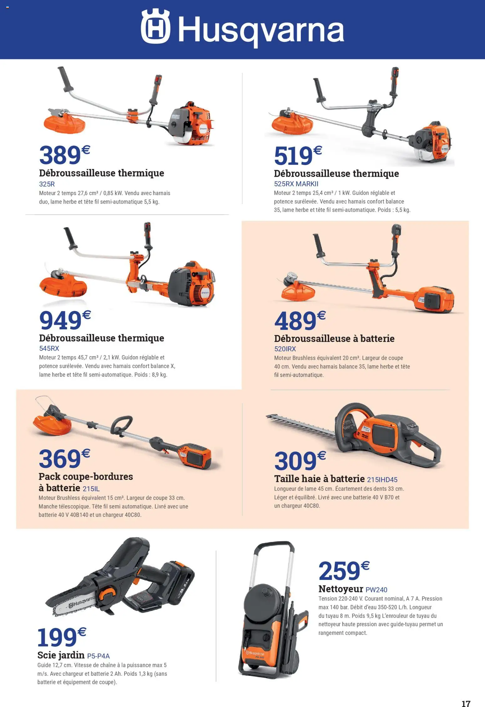 {H1} | Page: 17 | Produits: Poids, Nettoyeur haute pression, Batterie, Livre