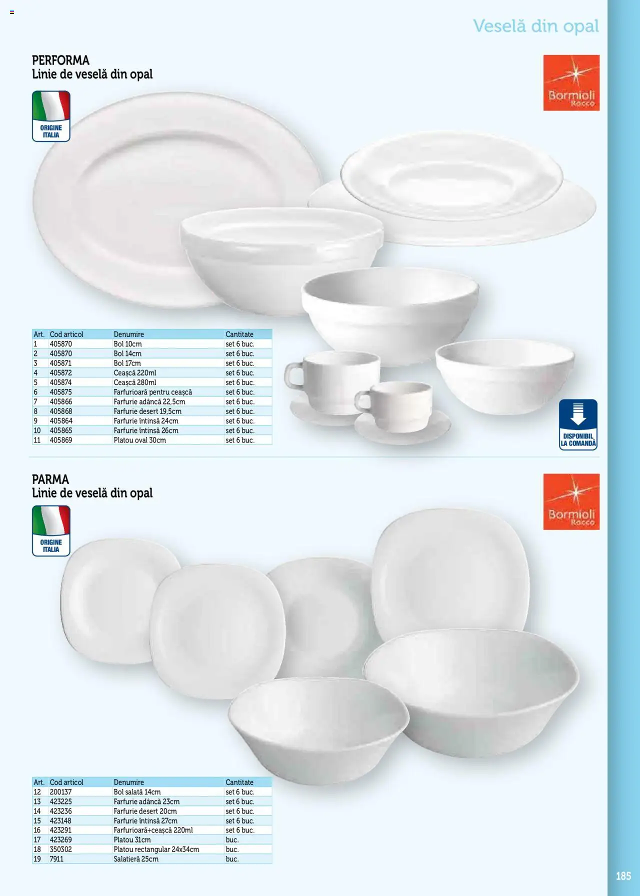 Noul catalog Metro – valabil de la 17.09.2025 | Pagină: 185 | Produse: Bol, Farfurie, Salată