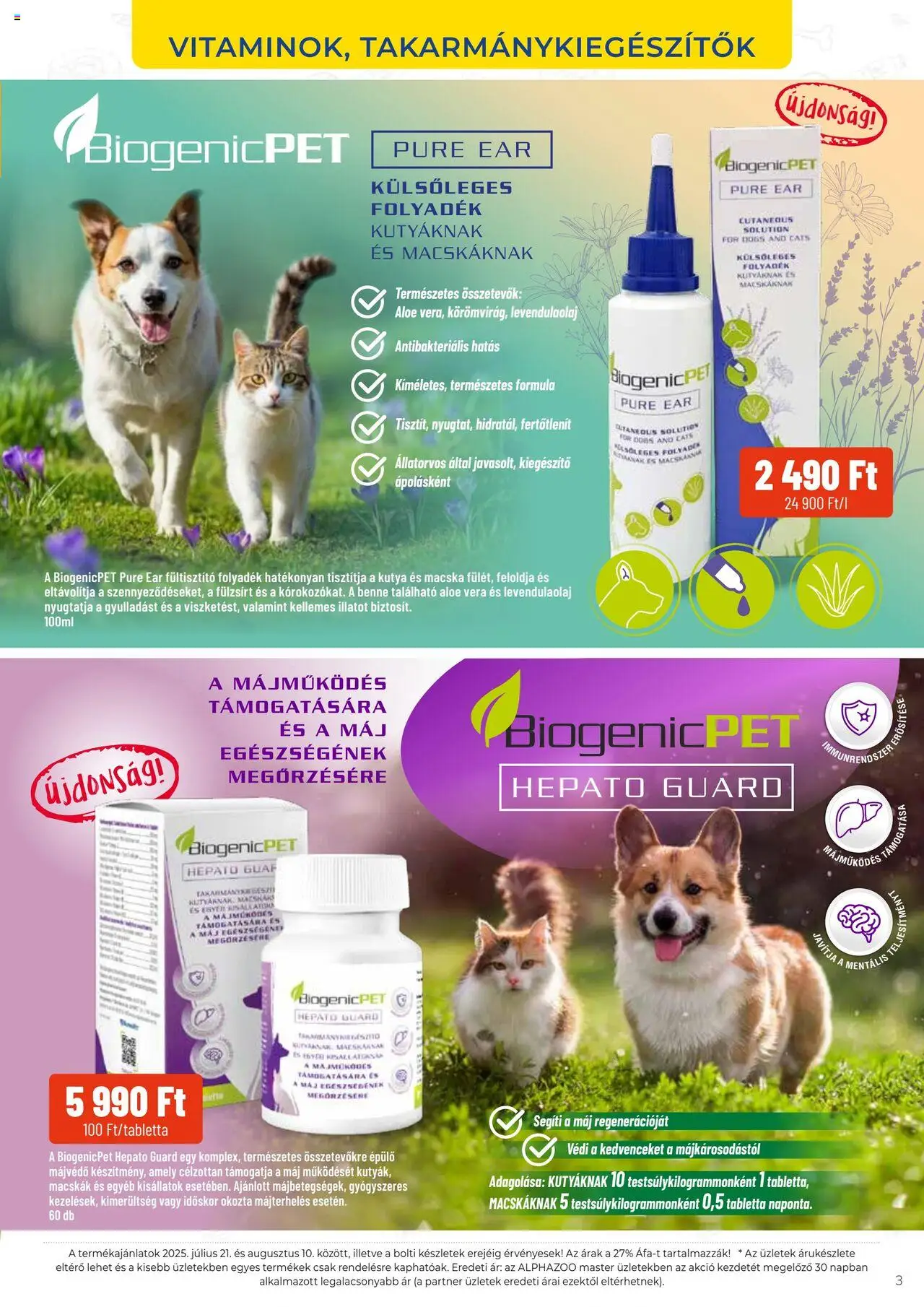 AlphaZoo akciós ujság - amely érvényes a következő dátumtól: 21.07.2025 | Oldal: 3 | Termékek: Fültisztító, Aloe vera