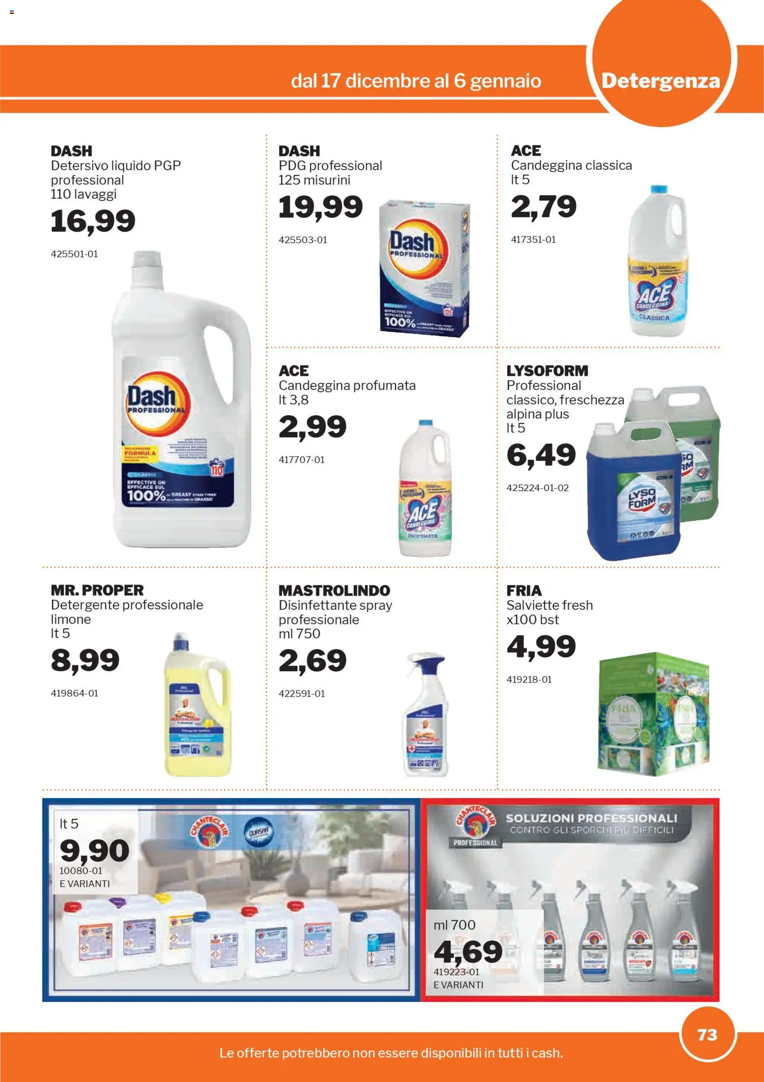 Volantino Sogegross del 17.12.2025 | Pagina: 73 | Prodotti: Detergente, Candeggina, Limone