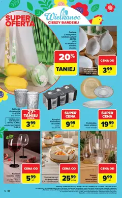 Pogląd oferty "Carrefour gazetka - Wielkanoc cieszy bardziej" - ważna od 09.03.2026 | Strona: 12 | Produkty: Szklanka, Świece