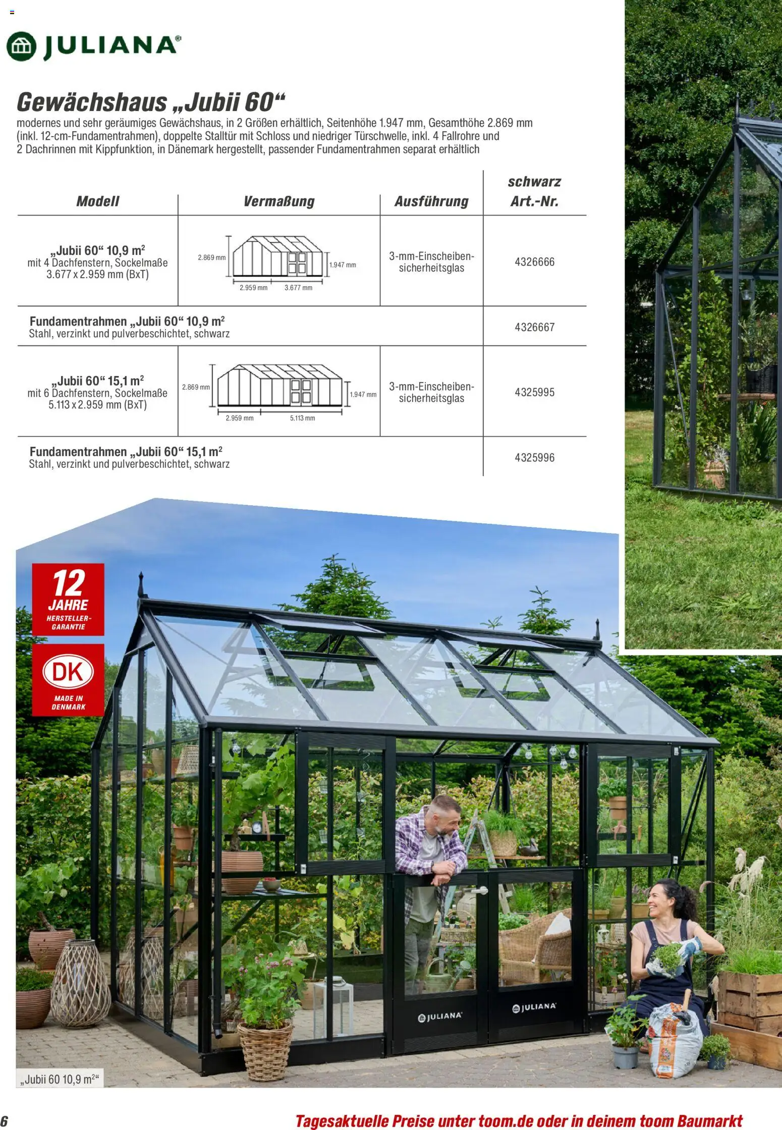 Toom Baumarkt Gewächshäuser & Anzucht 2026 – gültig ab 01.01.2026 | Seite: 6