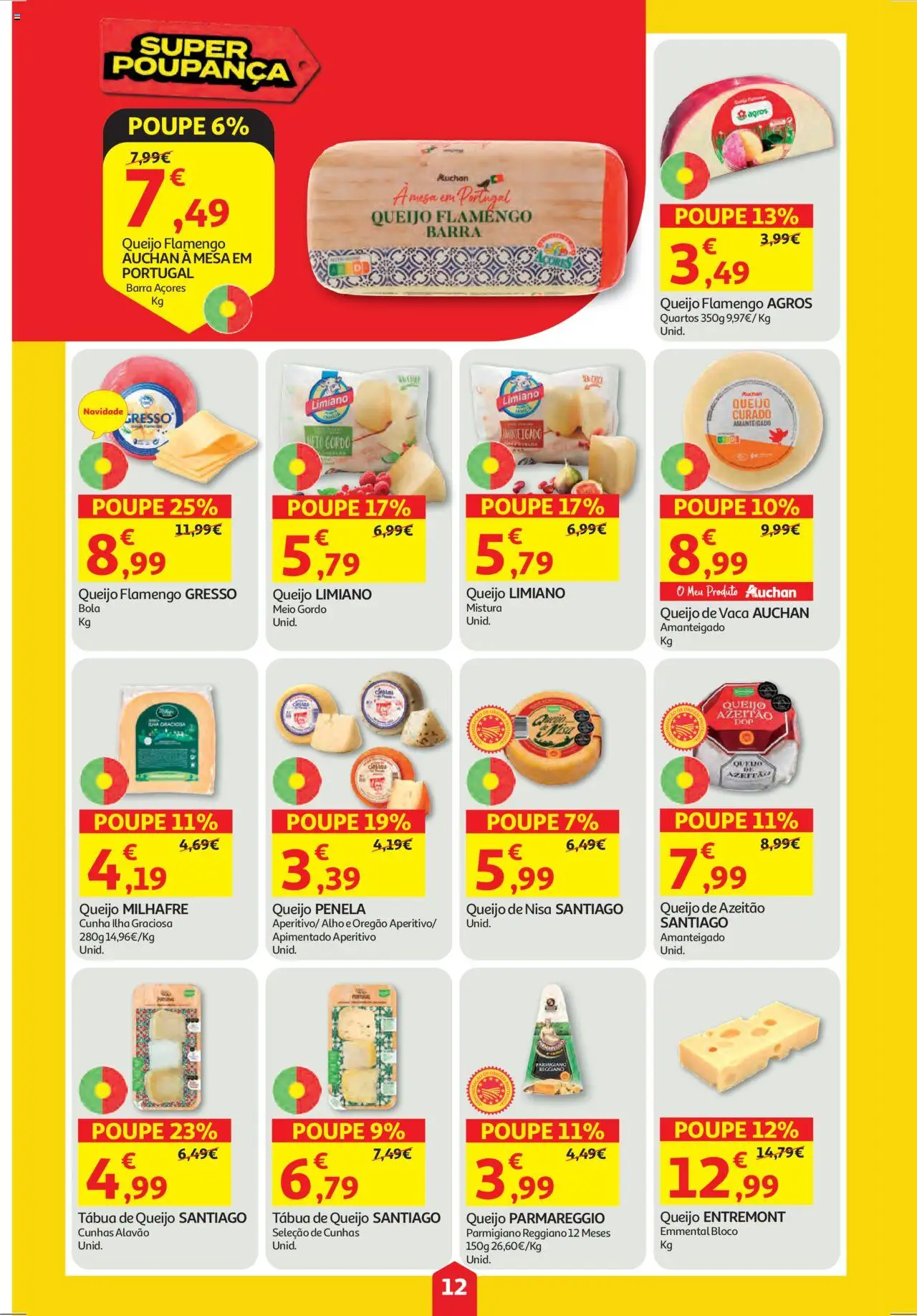 Auchan folheto │ válido de 18.09.2025 | Página: 12 | Produtos: Tábua, Mesa, Queijo