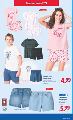 Vista previa ESMARA KIDS Pijama corto, Tallas: 134-164 cm. Pantalón con cintura elástica. 4 modelos. válido desde el 27.04.2026 | Página: 11 | Productos: Pijama