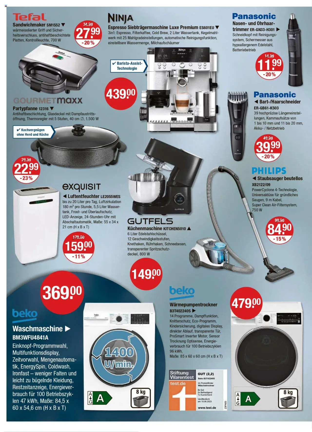 V-Markt - München – gültig ab 18.09.2025 | Seite: 22 | Produkte: Philips, Herd, Staubsauger, Waschmaschine